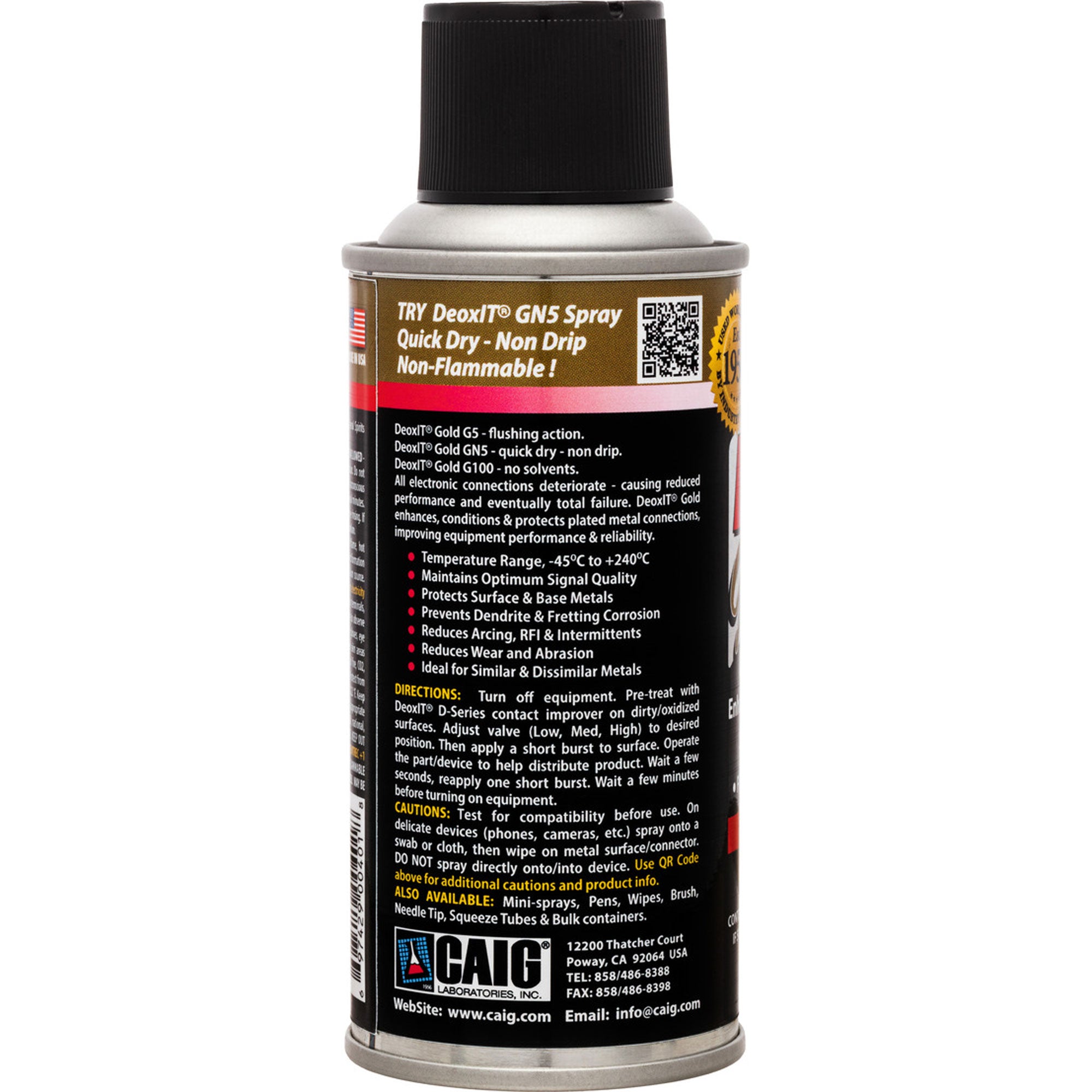 Hosa G5S-6 CAIG DeoxIT G5 ProGOLD Contact Conditioner (5 oz)