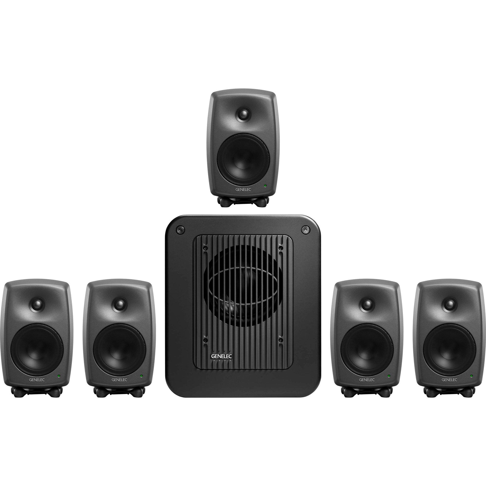 Genelec 8030.LSE Broadcast Pak 5" Active 5.1 Monitoring System with 8" Subwoofer (Dark Grey)