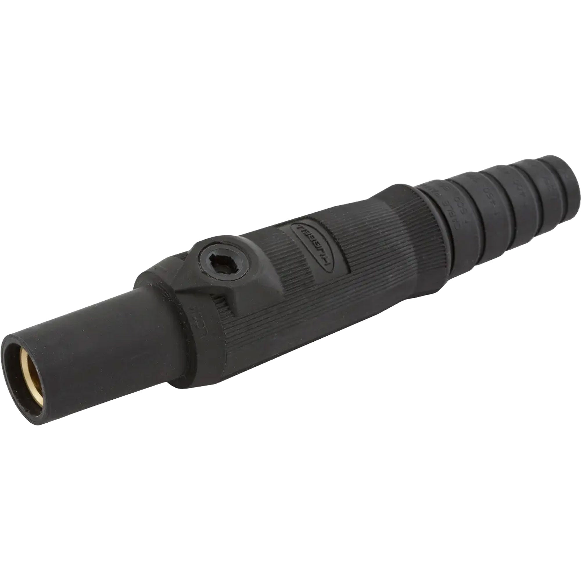 Hubbell HBL15FBK Female 150 Amp Single Pole Cam-Lock Inline Plug (Black)