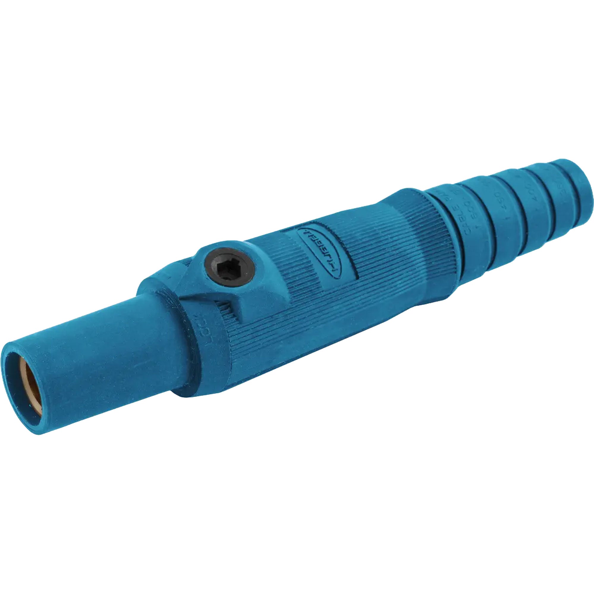 Hubbell HBL15FBL Female 150 Amp Single Pole Cam-Lock Inline Plug (Blue)