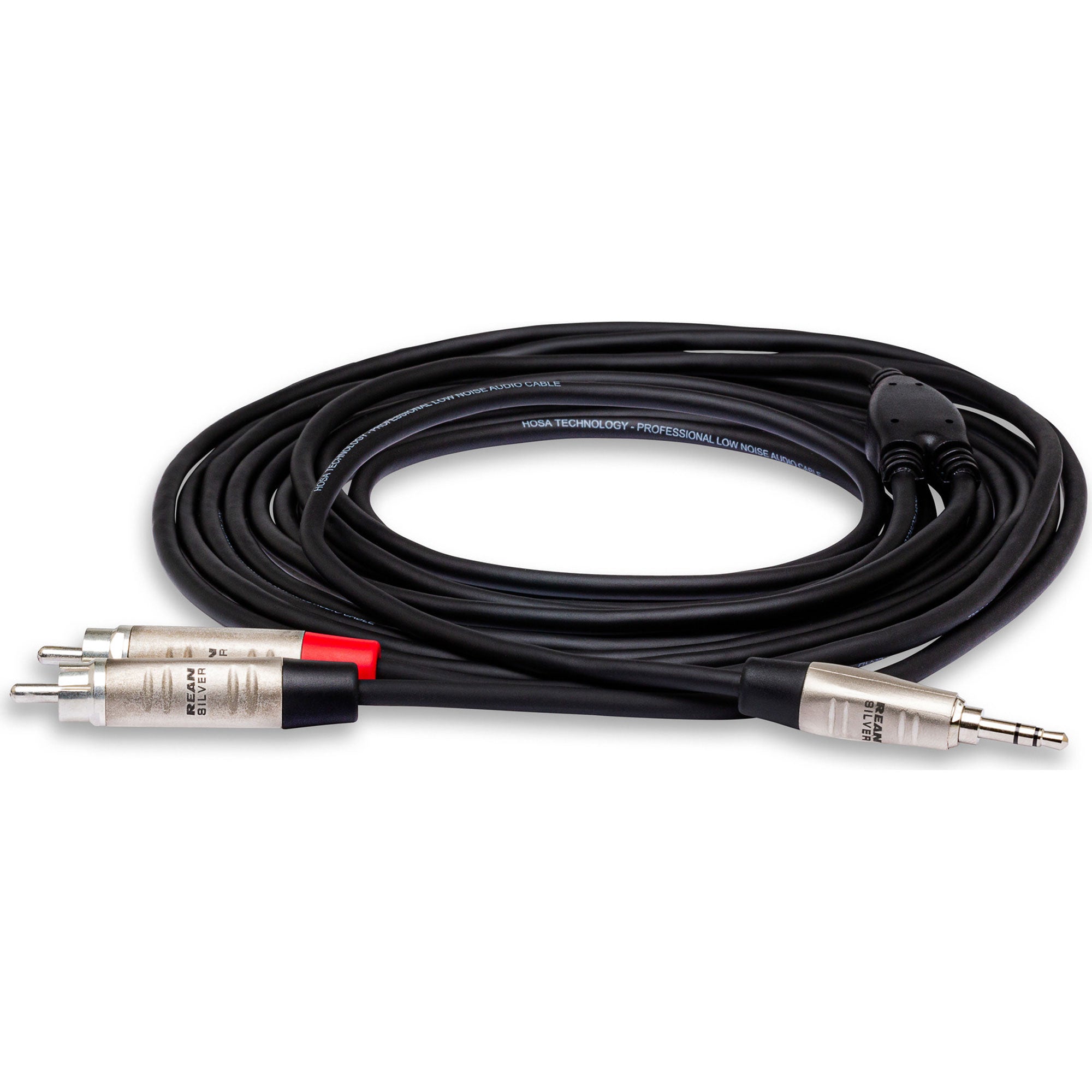 Hosa HMR-003Y REAN 3.5mm TRS to Dual RCA Pro Stereo Breakout Cable (3')
