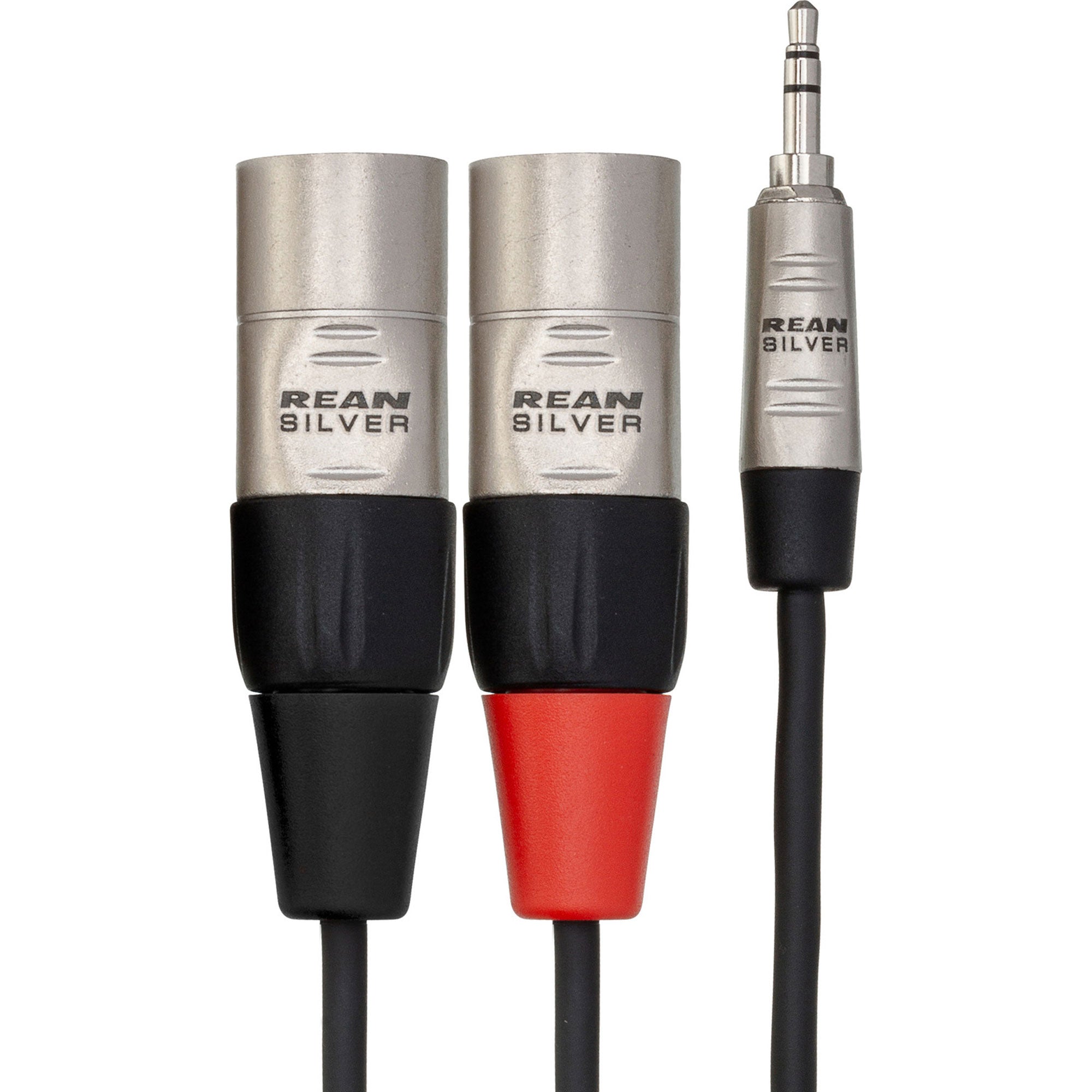 Hosa HMX-015Y REAN 3.5mm TRS to Dual XLR Male Pro Stereo Breakout Cable (15')