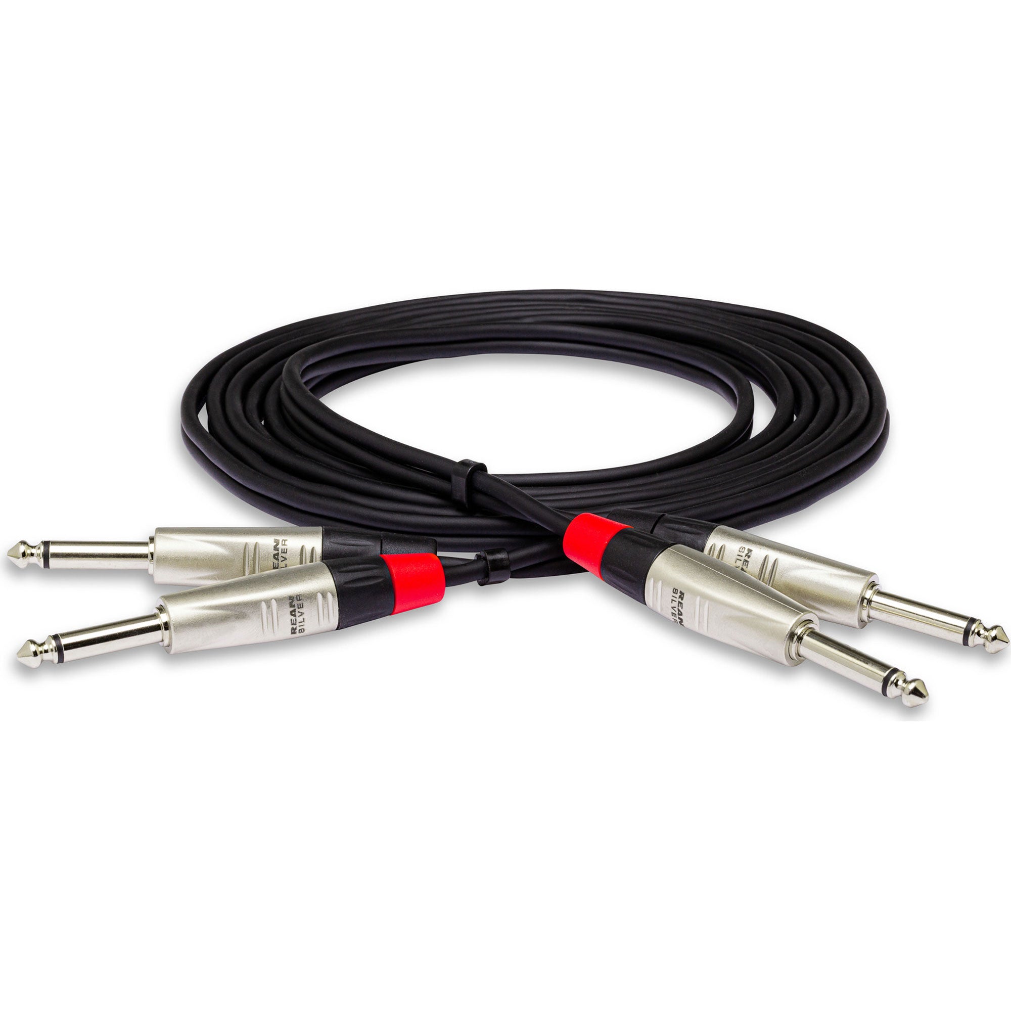 Hosa HPP-020X2 REAN Dual 1/4" TS to Dual 1/4" TS Pro Stereo Interconnect Cable (20')