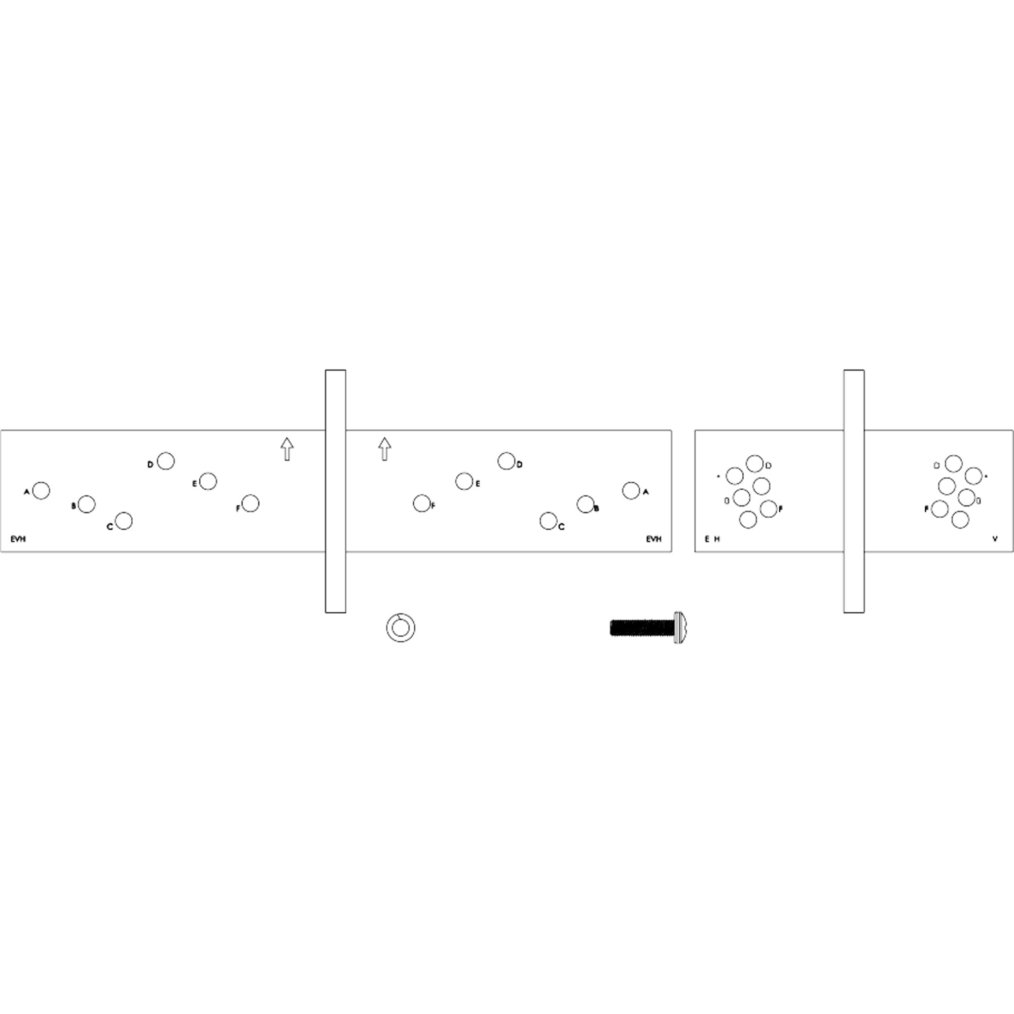 Electro-Voice HRK-3B Horizontal Rigging Kit for EVH Series (Black)