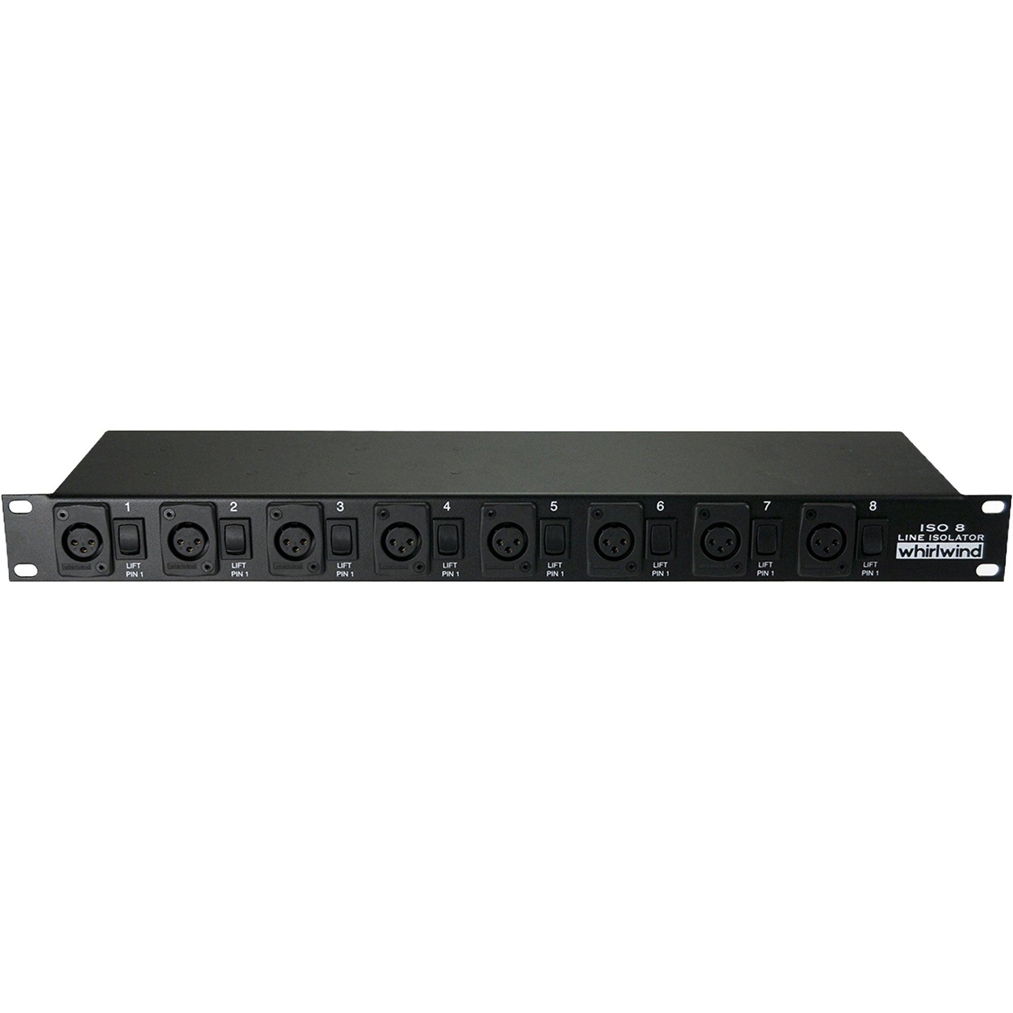 Whirlwind ISO-8 8-Channel Line Level Isolator and Balancer (XLR Connections)
