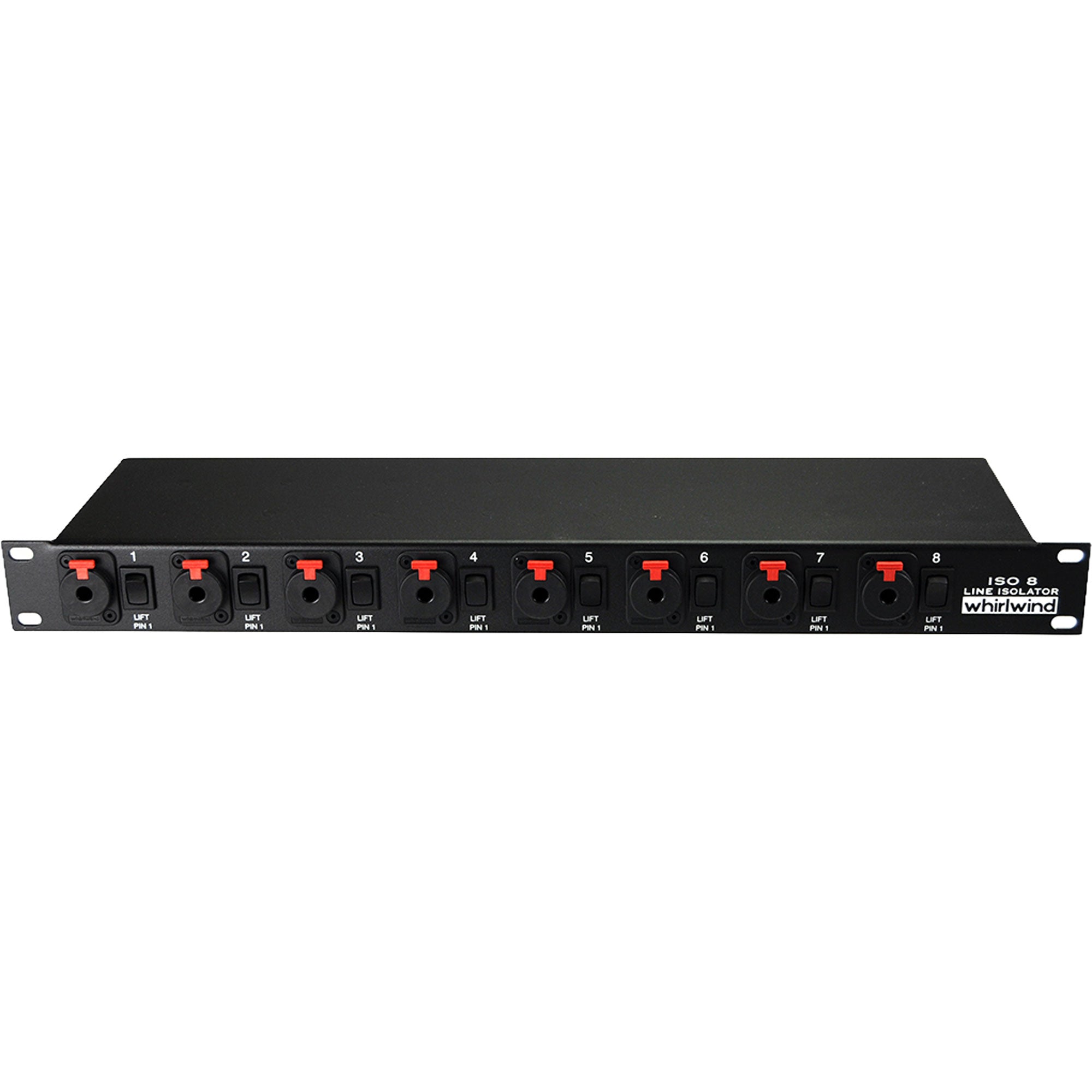 Whirlwind ISO-8Q 8-Channel Line Level Isolator and Balancer (1/4" TRS Connections)