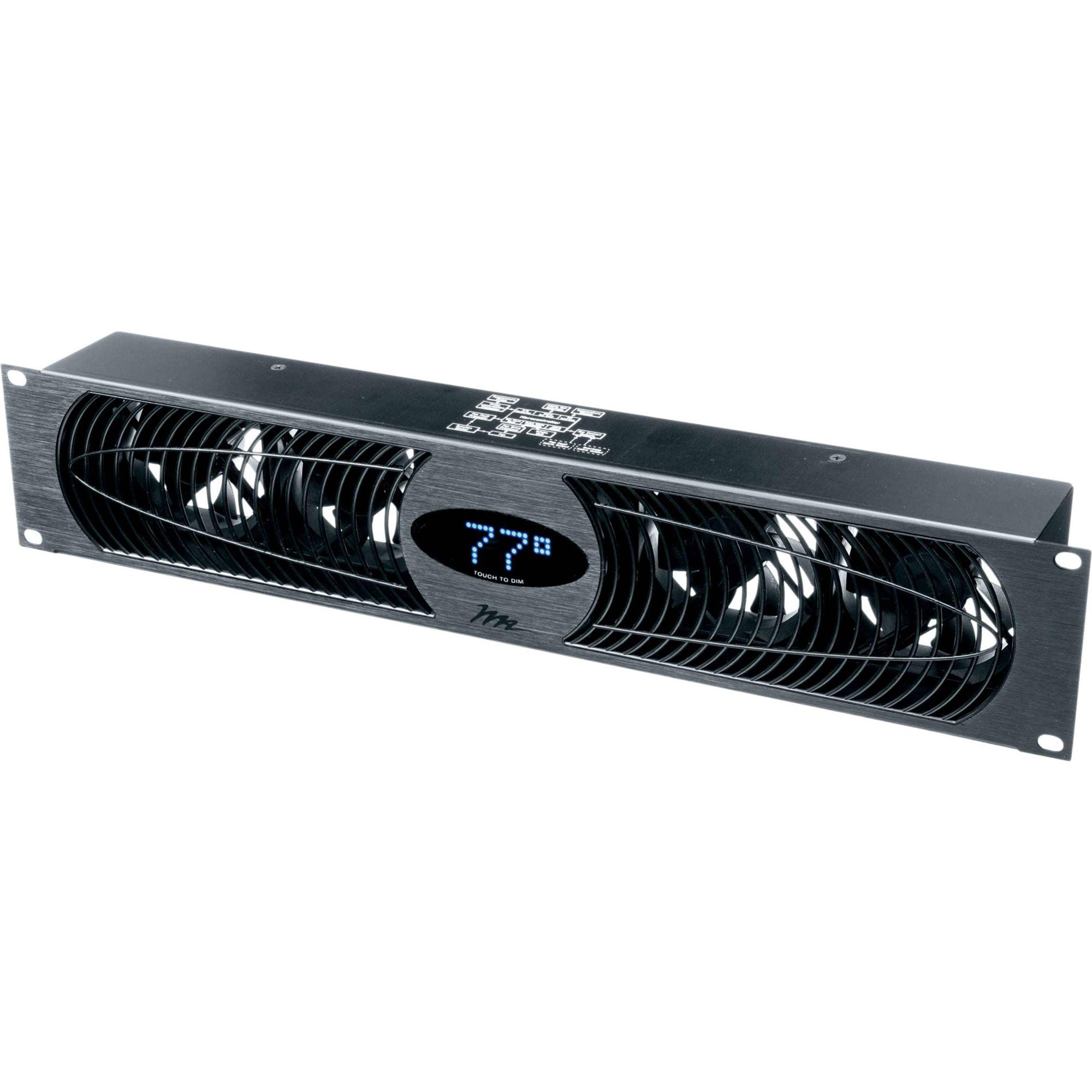 Middle Atlantic IUQFP-4DRA Designer Ultra Quiet Quad Fan Panel with Display (220V)