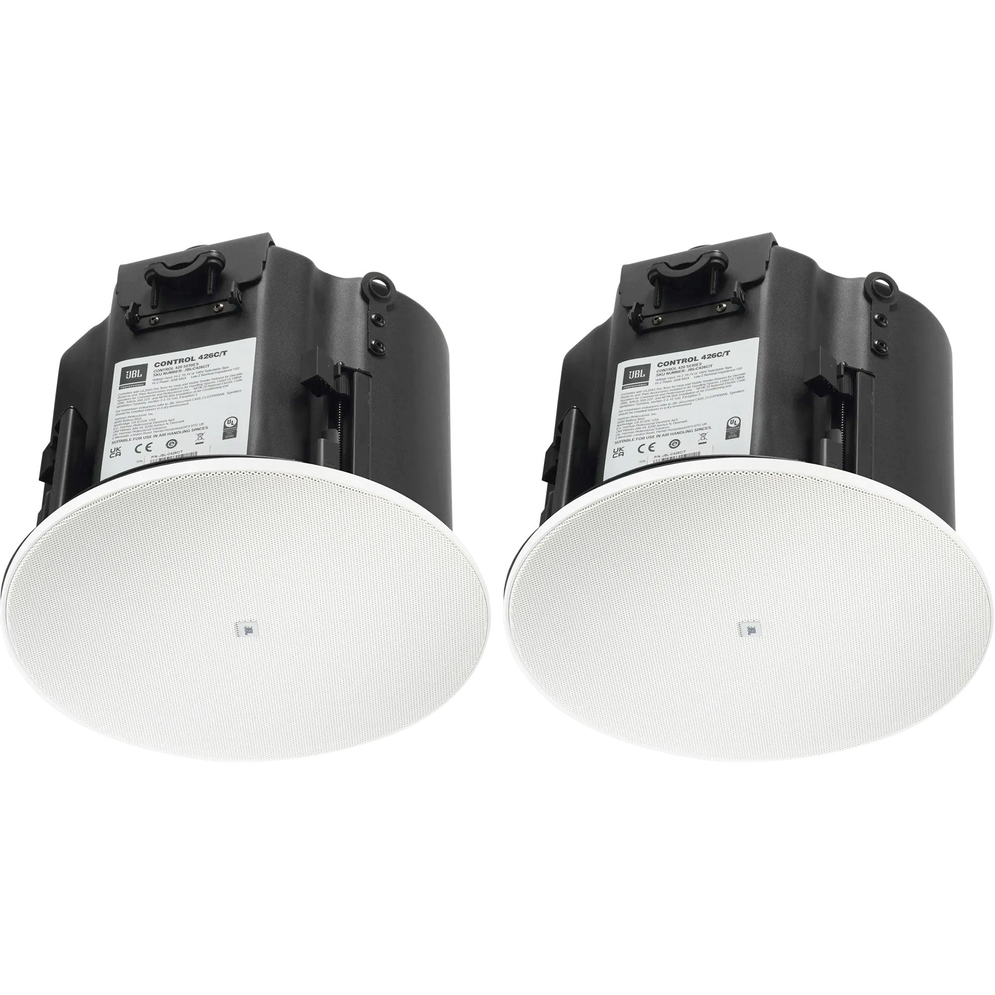 JBL Control 426C/T 6.5" Two-Way Coaxial Ceiling Loudspeaker (Pair, White)