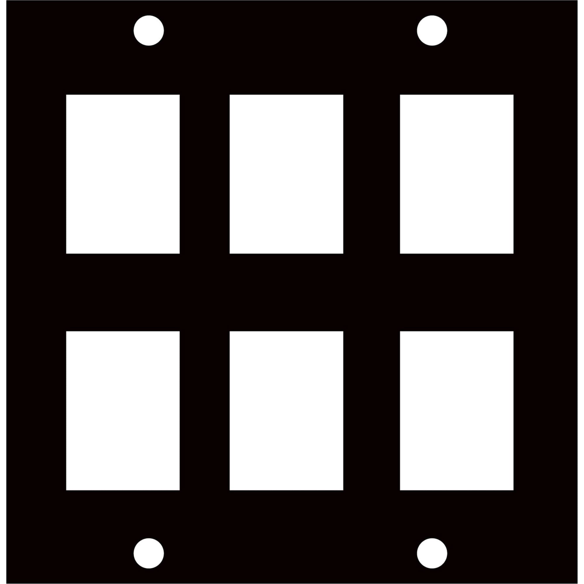 Middle Atlantic UCP-KEY-6 UCP Panel for Six Keystone Bezels