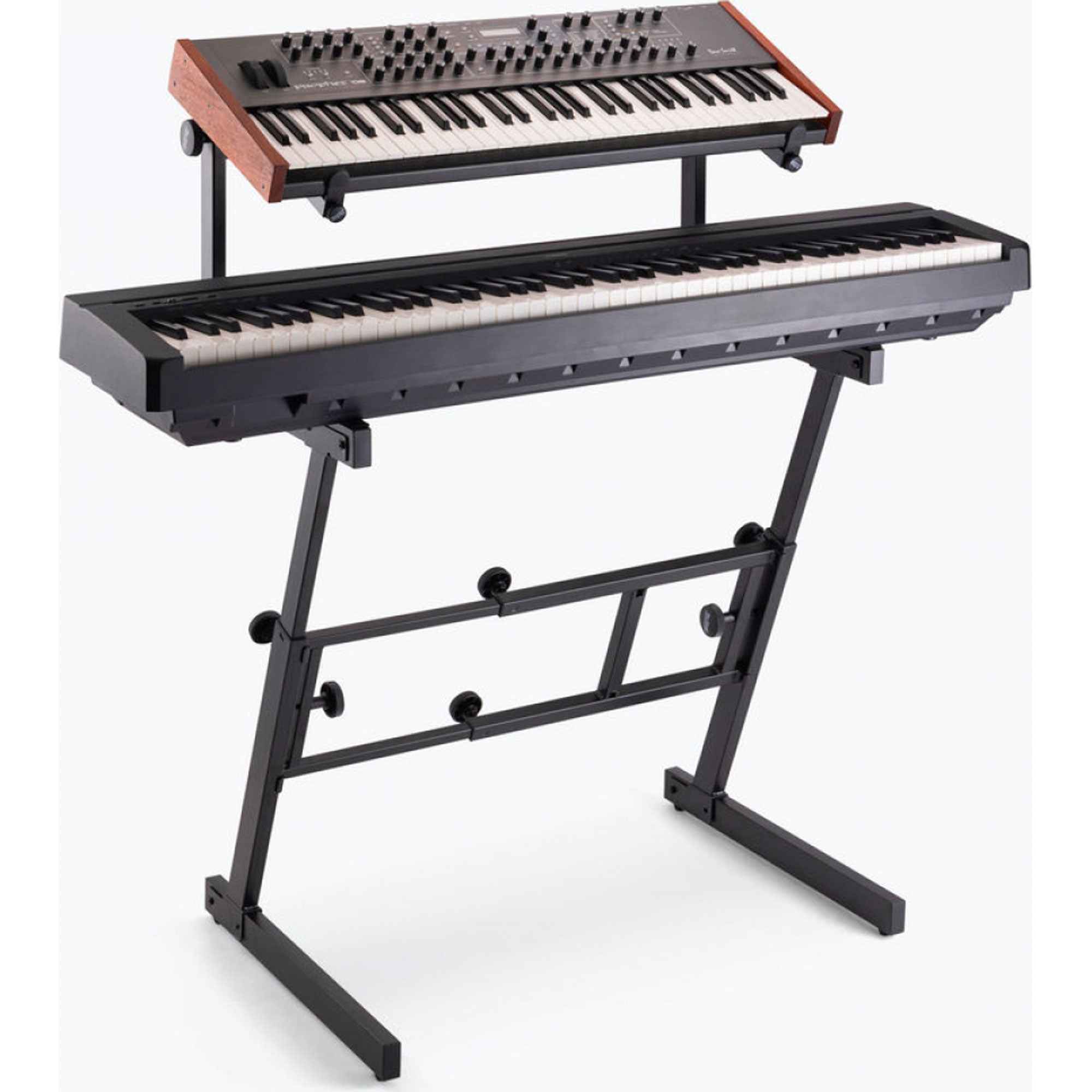 On-Stage KS7365-EJ Heavy Duty Folding-Z Two-Tier Keyboard Stand
