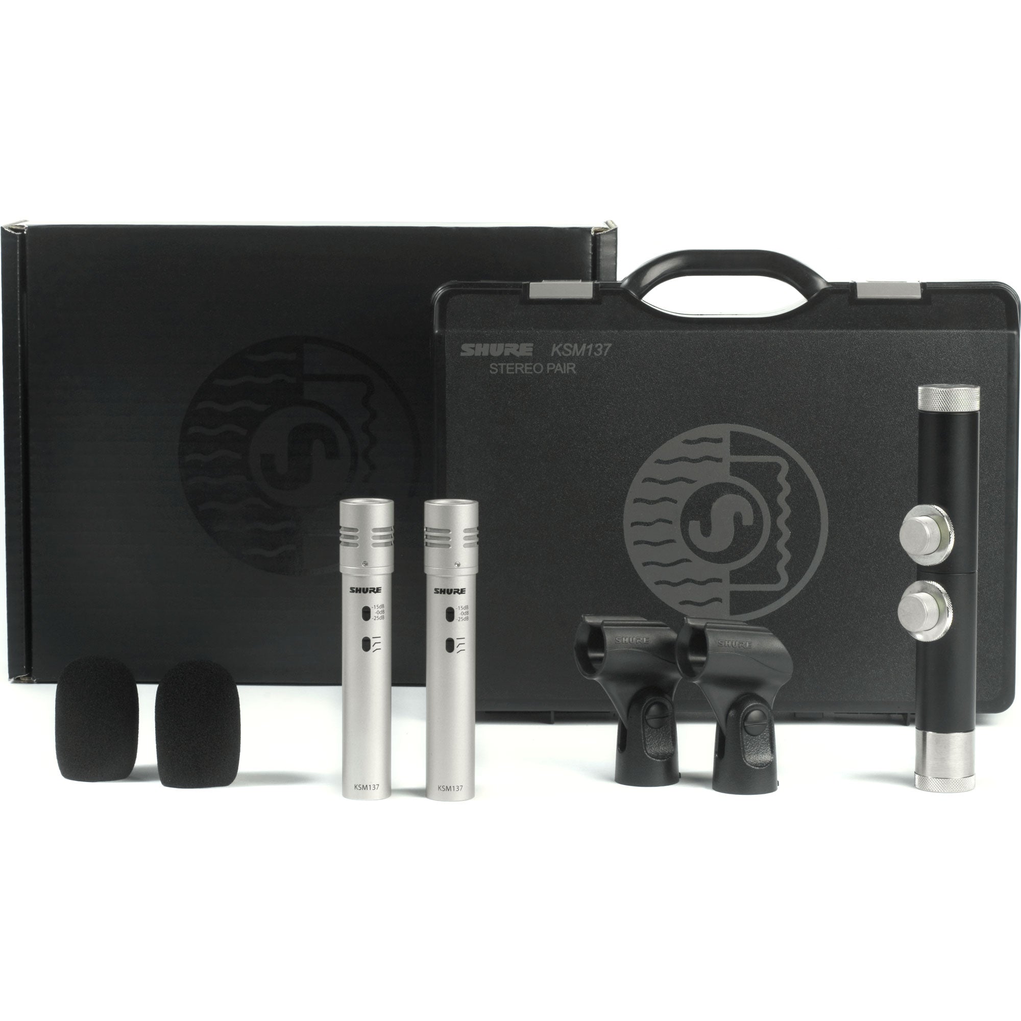 Shure KSM137 Stereo Pair of Cardioid Condenser Studio Microphones