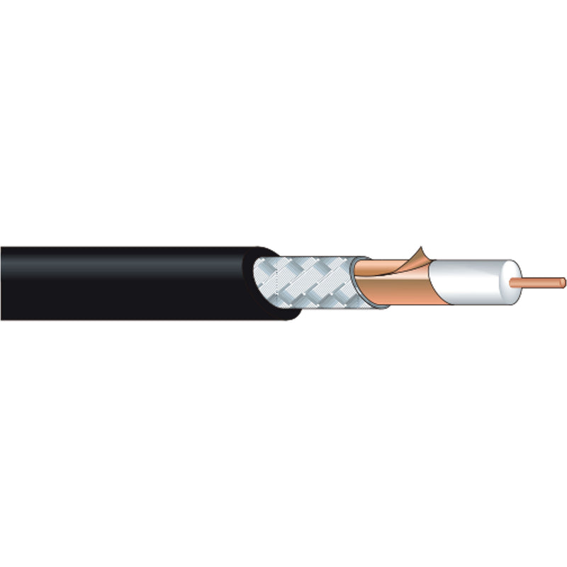 Canare L-3.3CUHD 75 Ohm Coaxial Cable for 12G-SDI 12G-SDI UHD Video (Black, By the Foot)