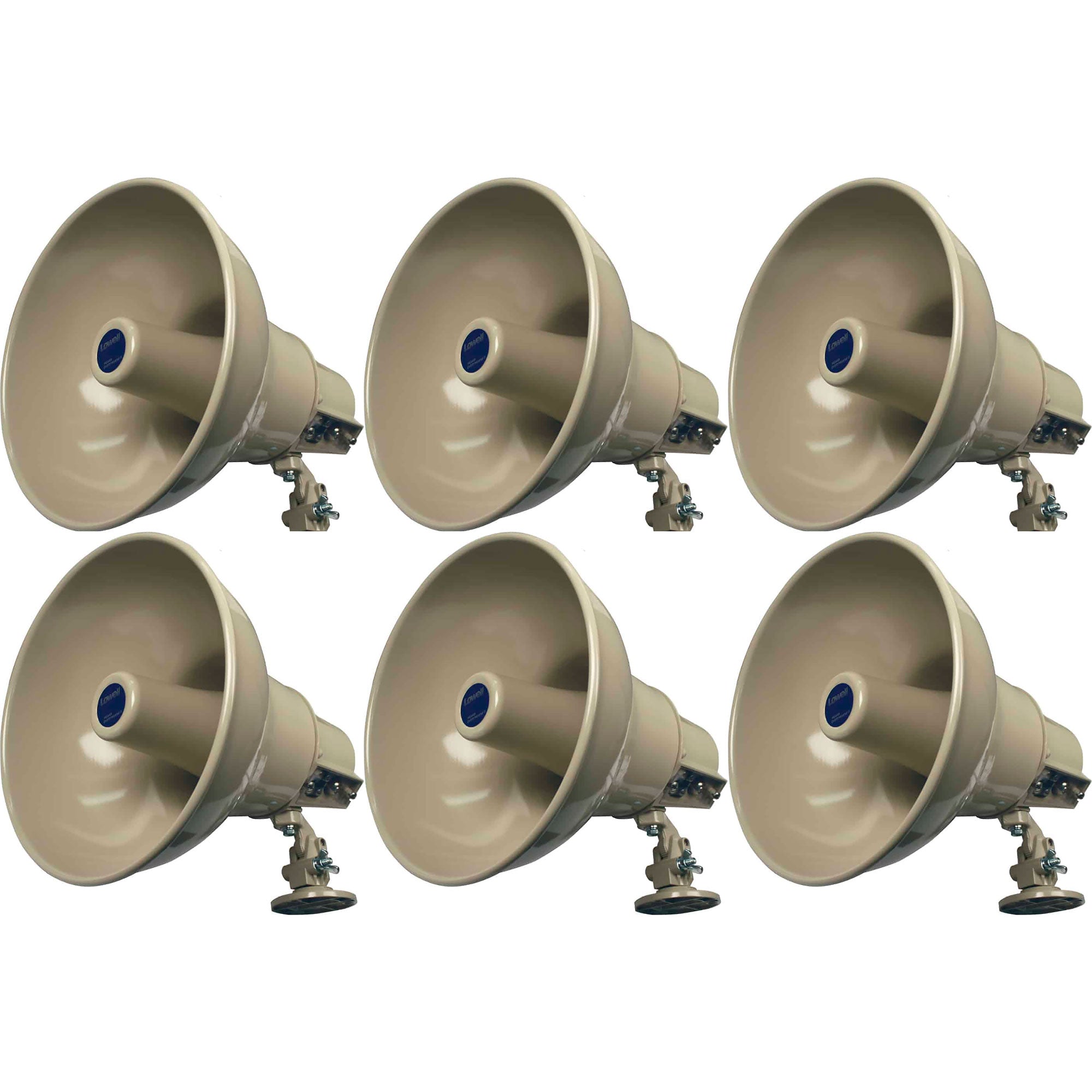 Lowell LH-30TA 30W Re-entrant Horn with Transformer, Enclosure and Bracket (6 Pack)