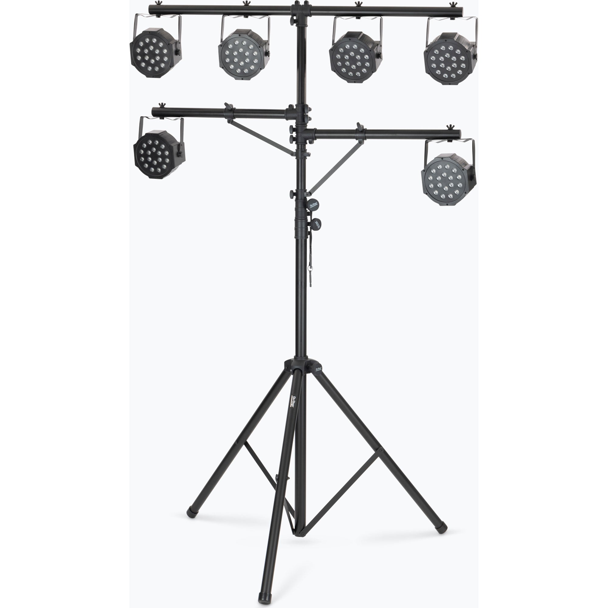 On-Stage LS7720BLT Lighting Stand with Side Bars (Black, 10.5')