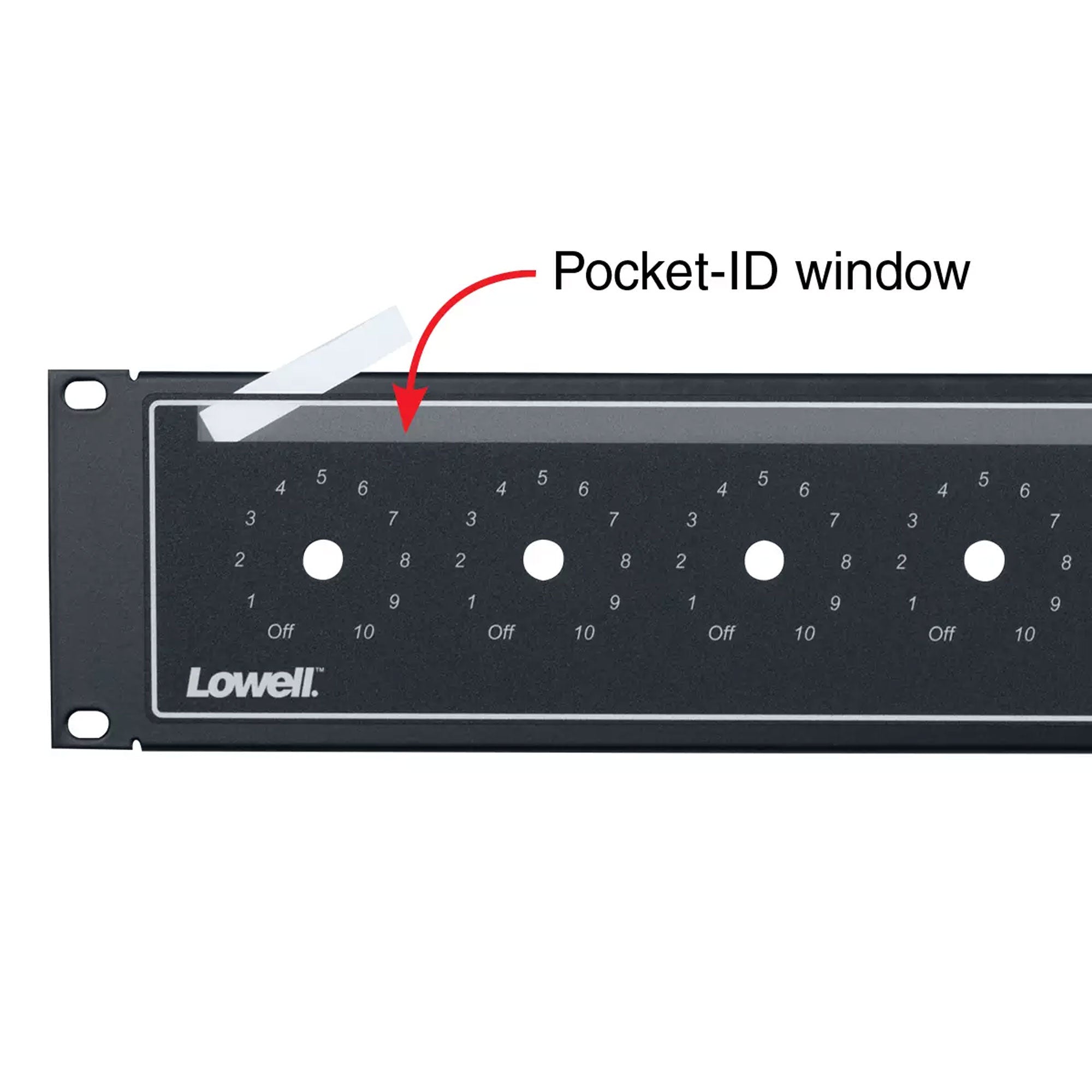 Lowell LVC8P-ID-2 Punched Rackmount Panel for Volume Controls