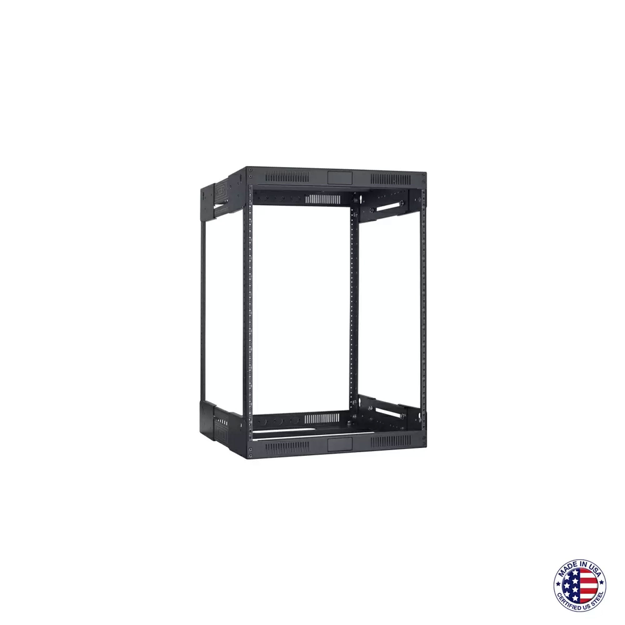 Lowell LVR14-1421 Slim Rack with Variable Depth (14U, 14"-21" Deep)
