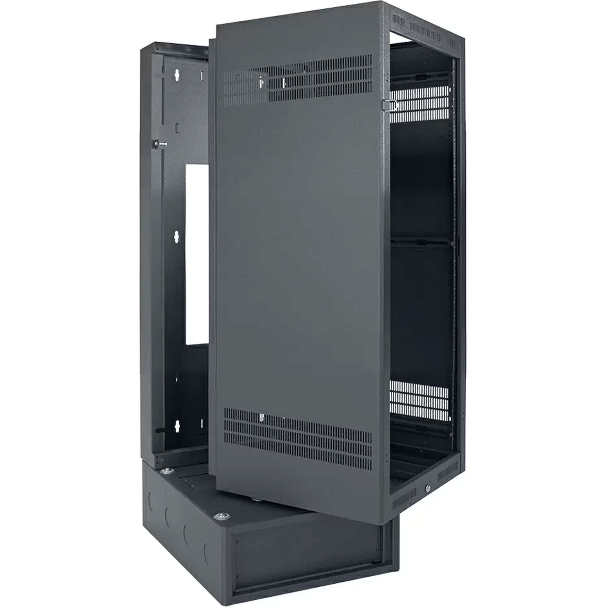 Lowell LWBR-2428 Wall Rack with Base (24U, 28" Deep)