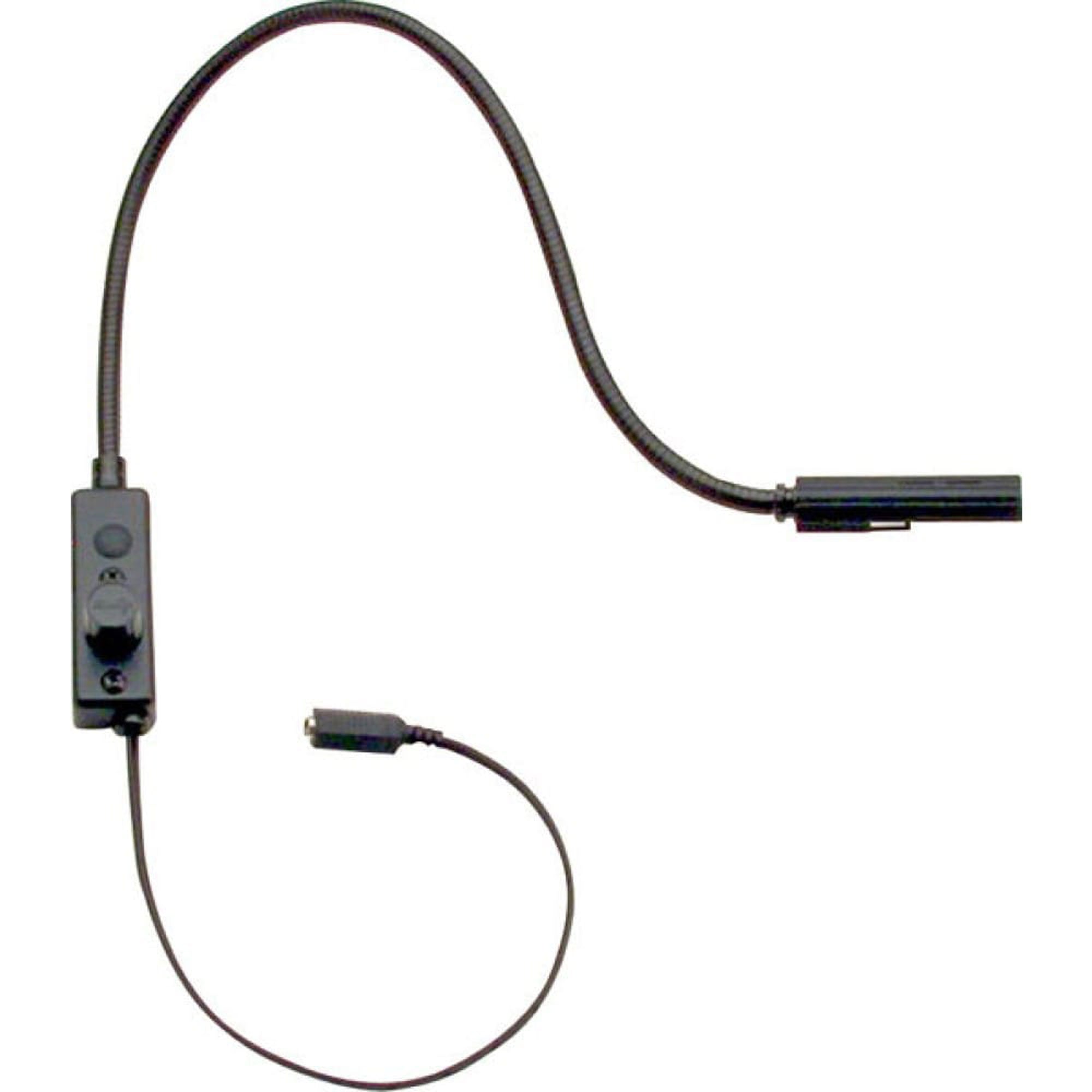 Littlite L-7/12E-LED-BLUE Gooseneck Lampset with Blue/White Light & Euro Power Supply (12")