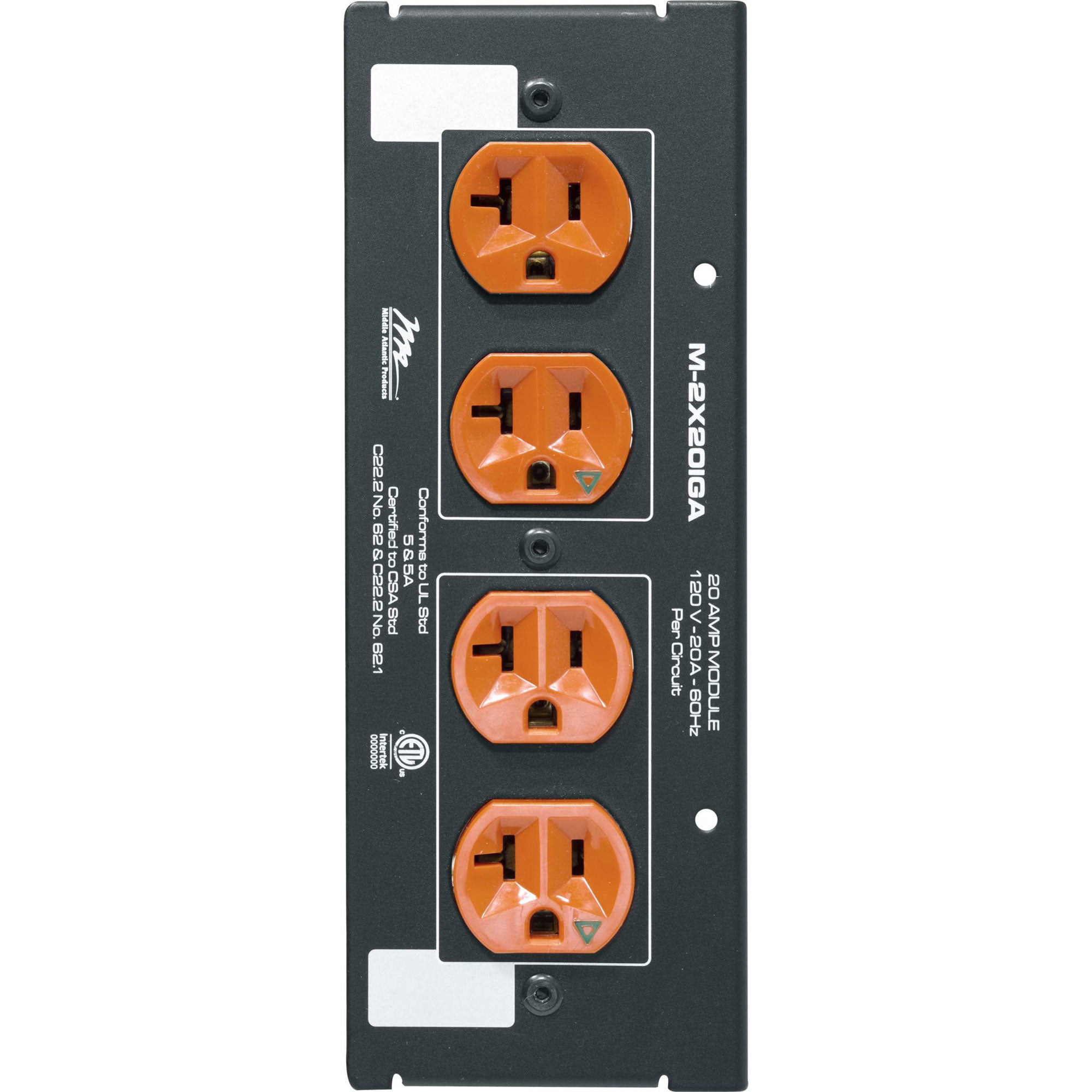 Middle Atlantic M-2X20IGA Switchable Power Module with 2 Circuits