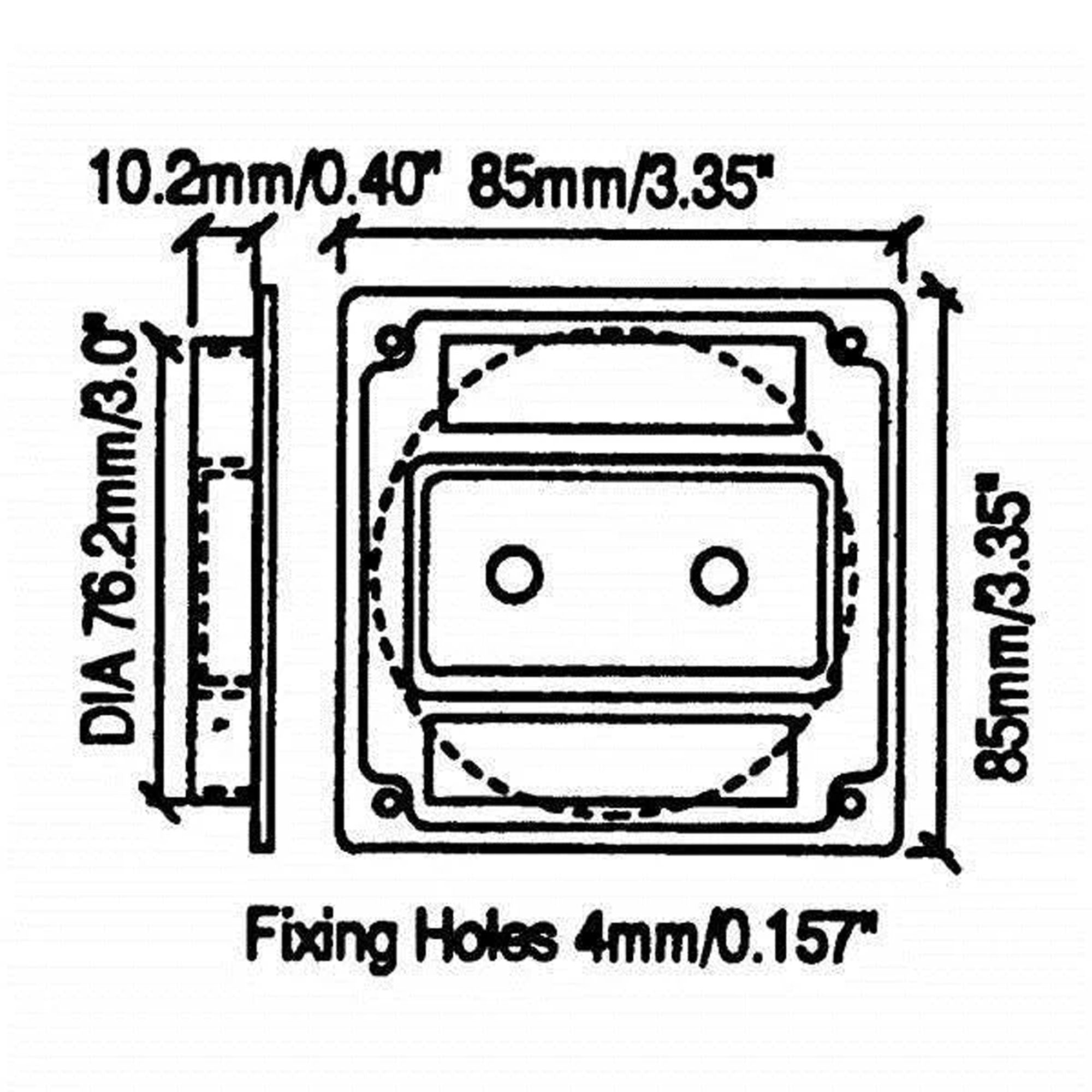 Penn Elcom M1500 Speaker Cabinet Recessed Dish for Two 1/4" Jacks (Black)