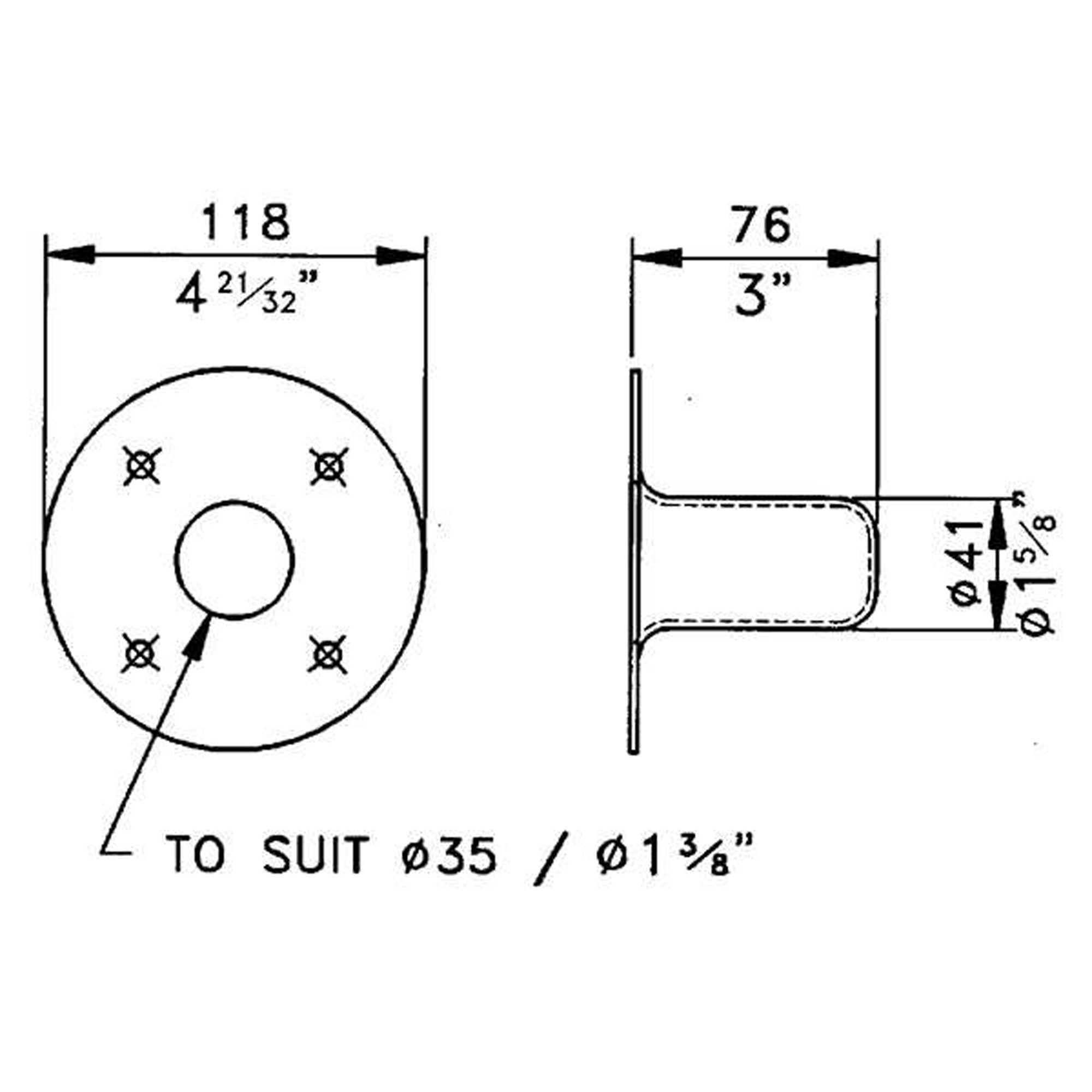 Penn Elcom M1551 Steel Speaker Mounting Top Hat for 1-3/8" Tripod Stand
