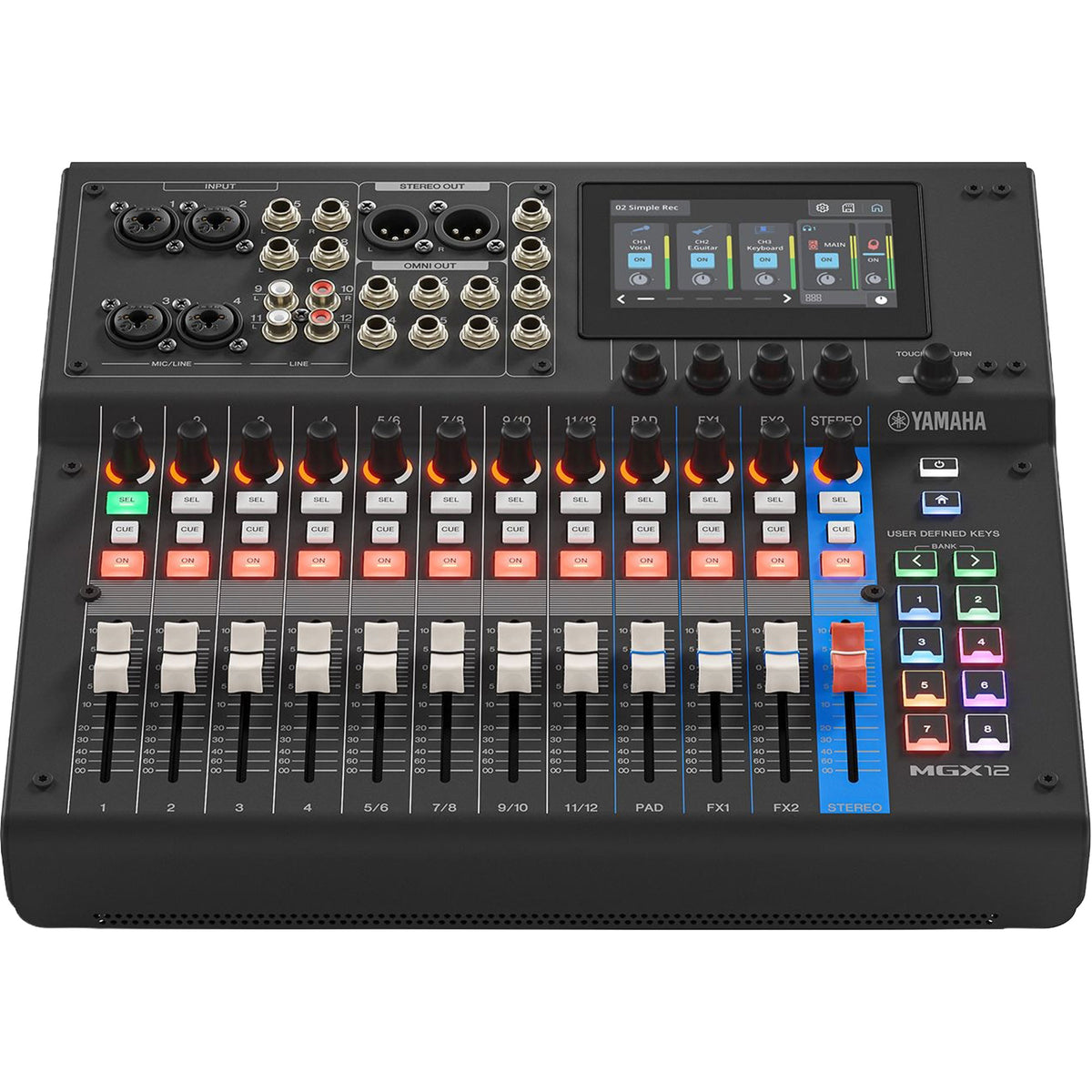 Yamaha MGX12 18-Channel Digital Mixing Console with Audio Interface (Black)