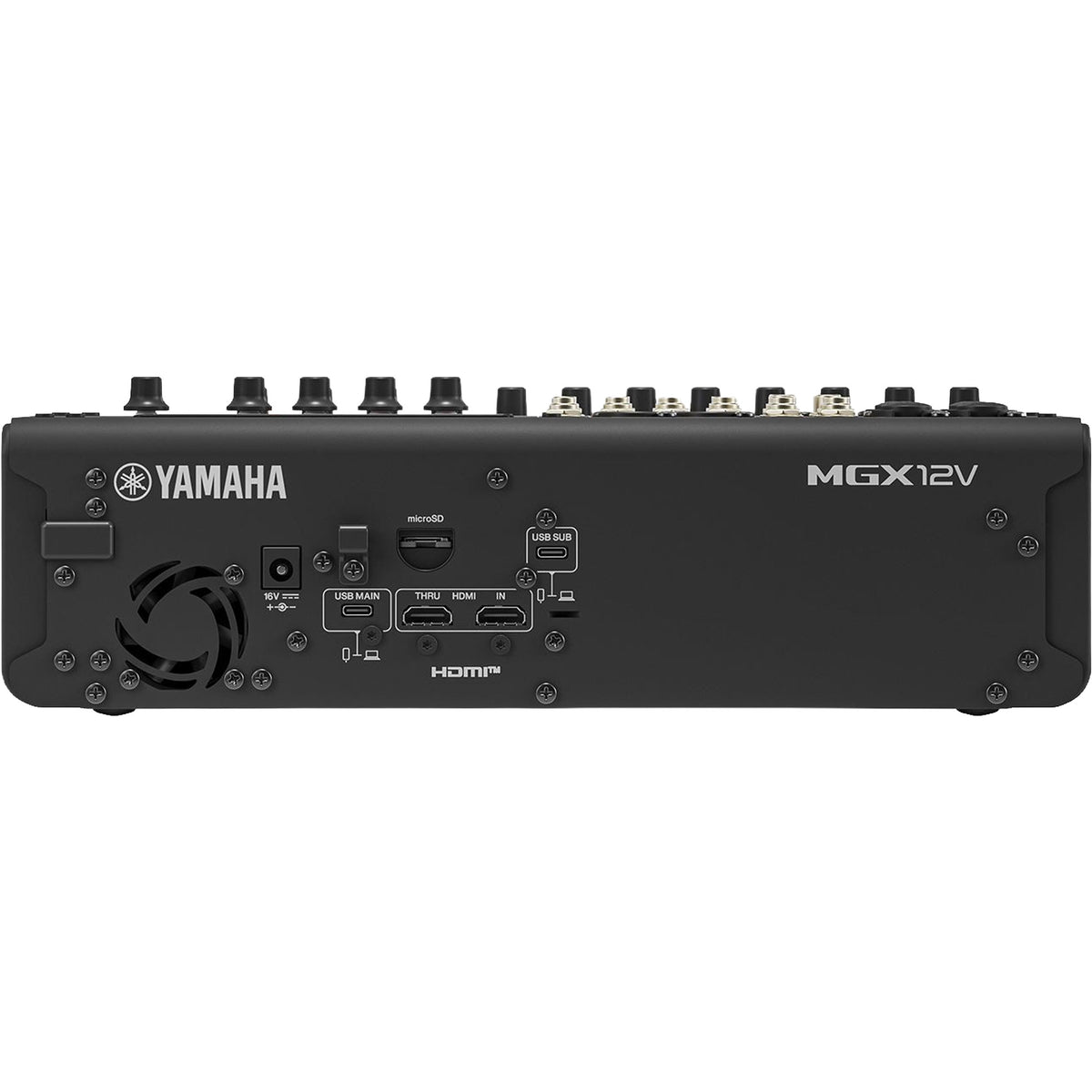 Yamaha MGX12V 18-Channel Digital Mixing Console with Dual USB-C Audio/Video Interface (Black)