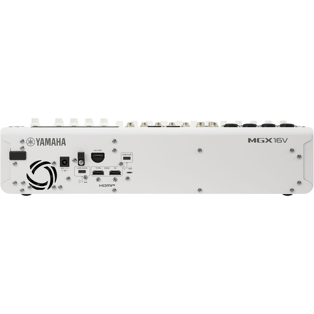 Yamaha MGX16V 22-Channel Digital Mixing Console with Dual USB-C Audio/Video Interface (White)