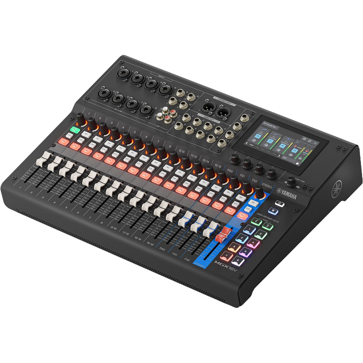Yamaha MGX16V 22-Channel Digital Mixing Console with Dual USB-C Audio/Video Interface (Black)