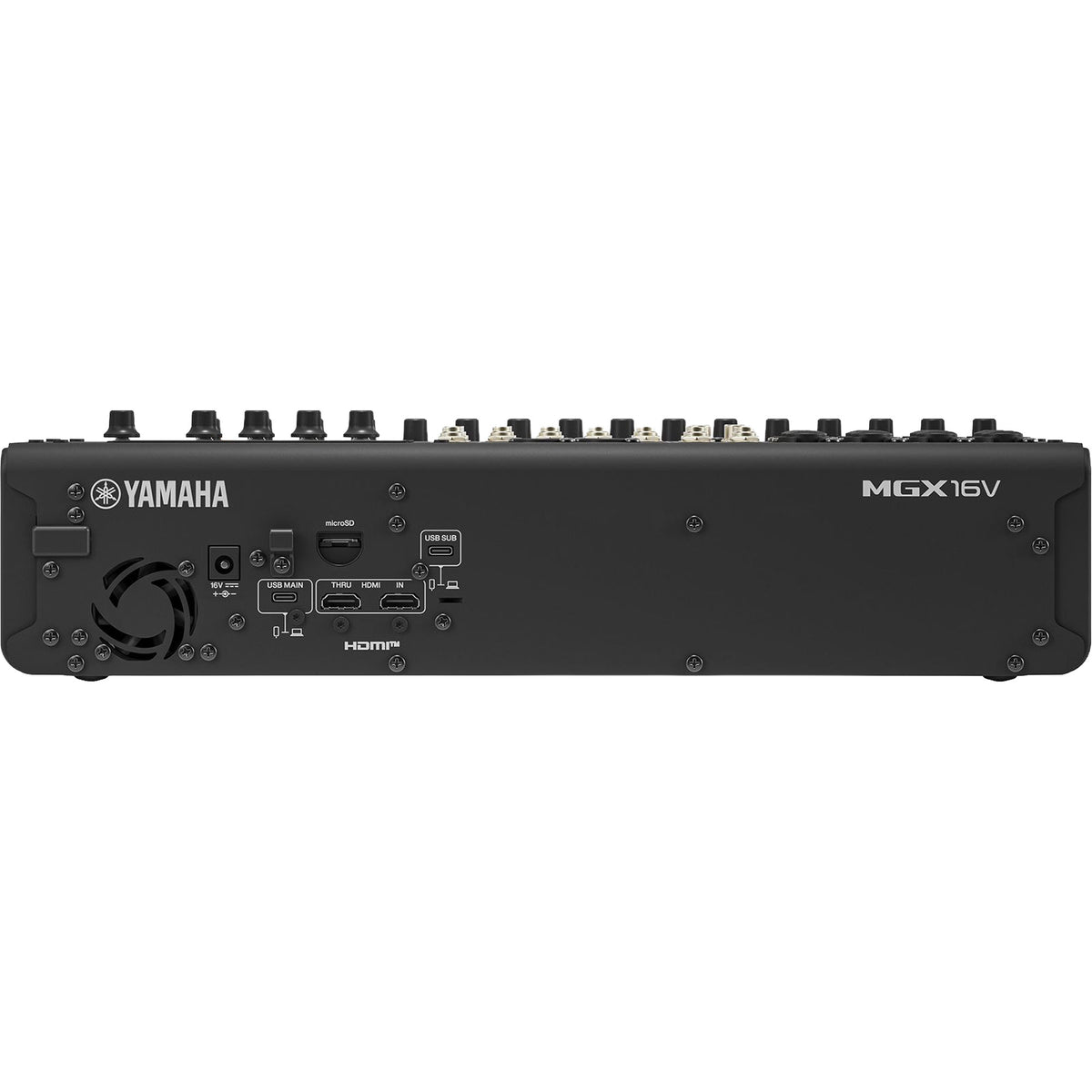 Yamaha MGX16V 22-Channel Digital Mixing Console with Dual USB-C Audio/Video Interface (Black)