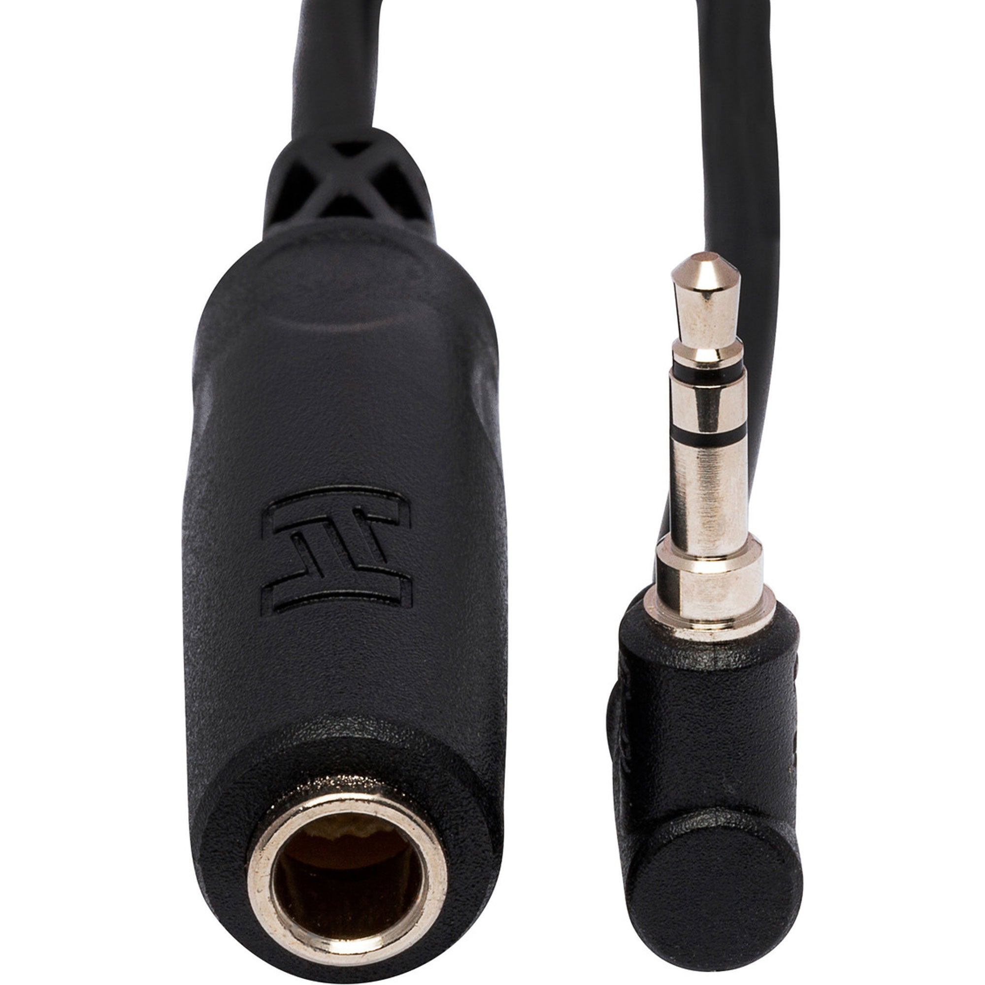 Hosa MHE-100.5 Female 1/4" TRS to Right-Angle Male 3.5mm TRS Headphone Adapter