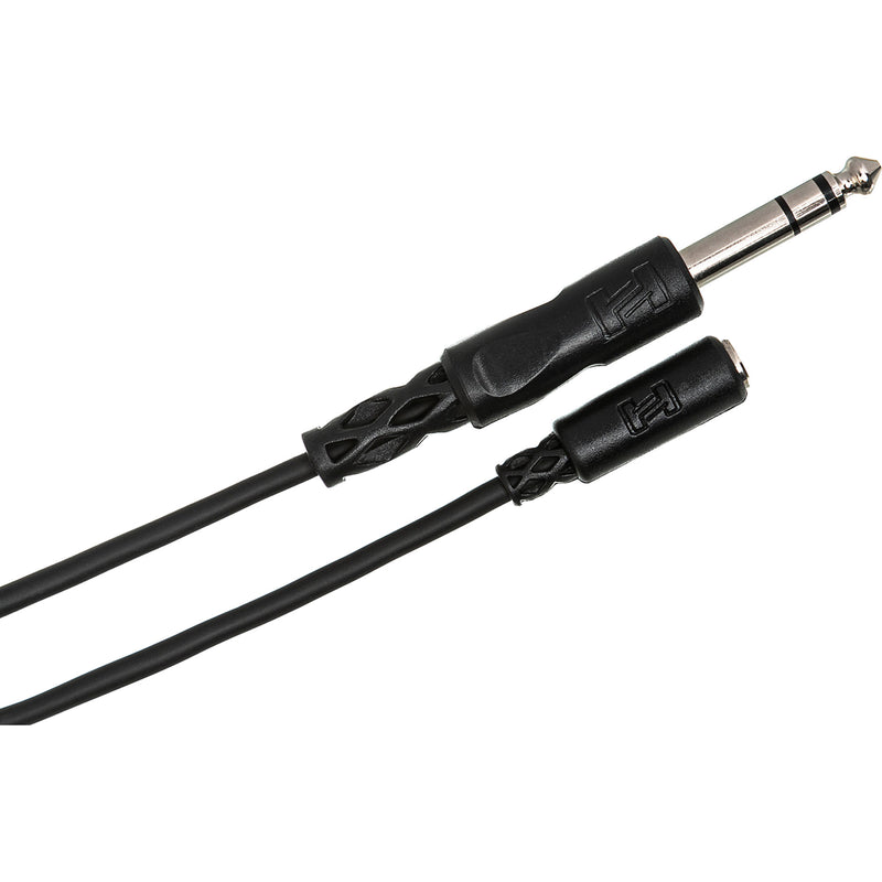Hosa MHE-310 3.5mm TRS Female to 1/4" TRS Male Headphone Extension Cable (10')