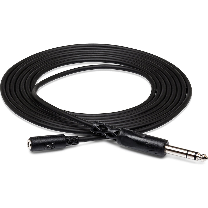 Hosa MHE-310 3.5mm TRS Female to 1/4" TRS Male Headphone Extension Cable (10')