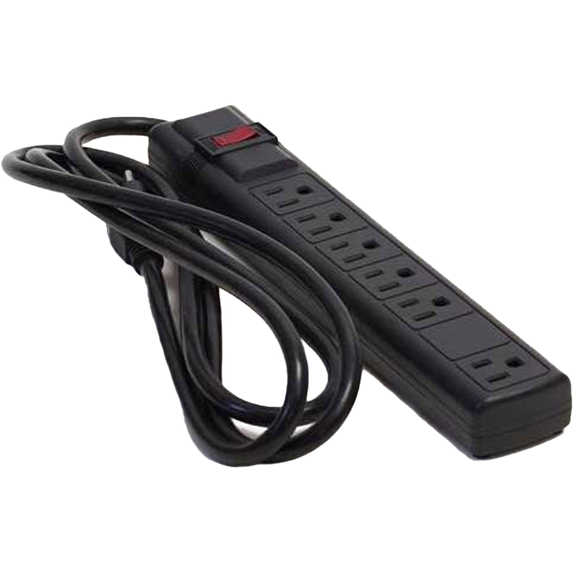 Milspec D19003872 6 Outlet Power Strip with 6' Cord (Black)