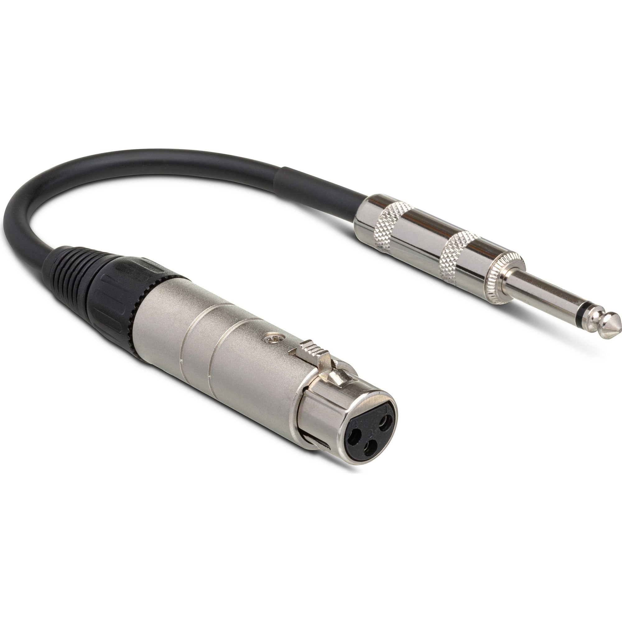 Hosa MIT-176 XLR Female to 1/4" TS Male Impedance Transformer Cable (6")