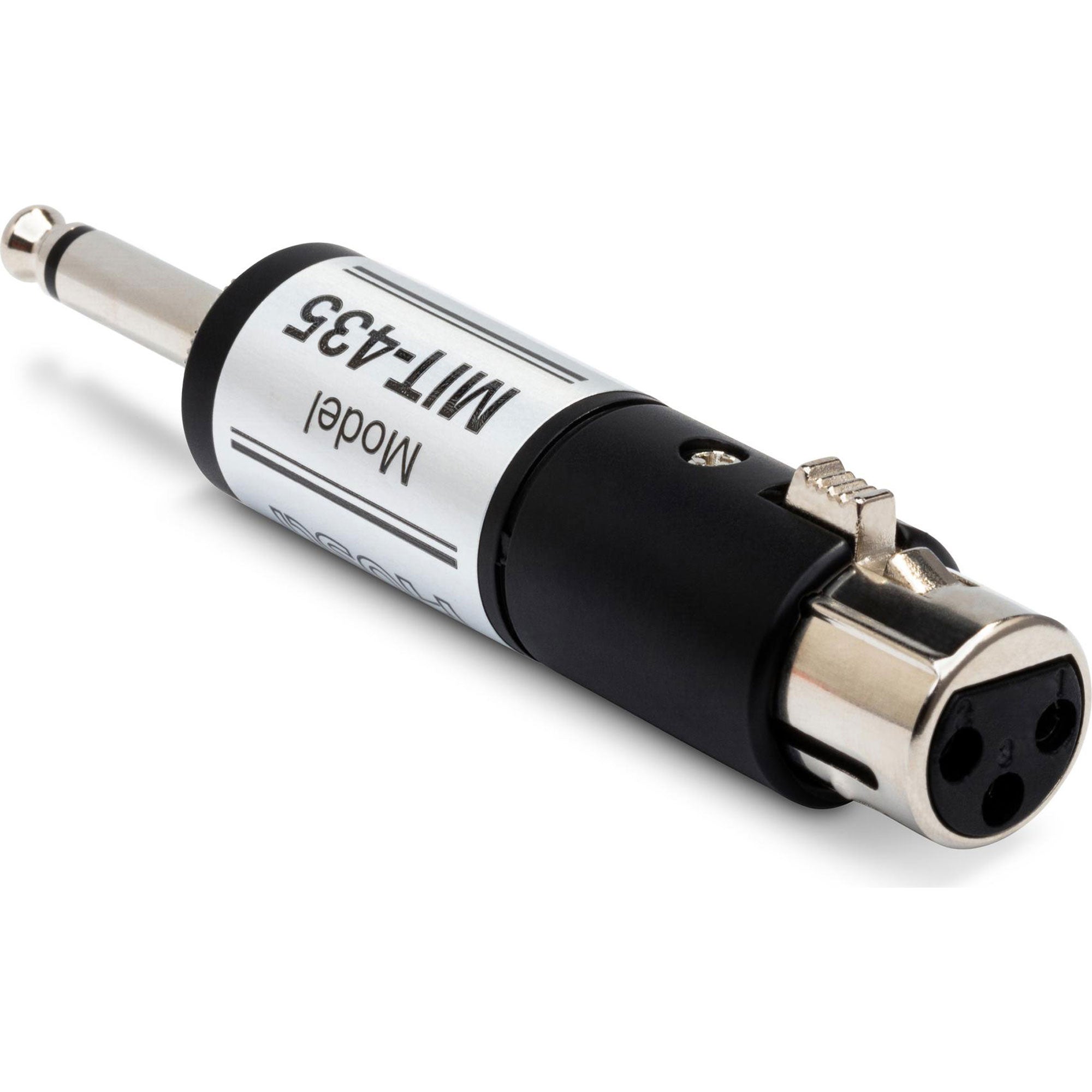 Hosa MIT-435 XLR Female to 1/4" TS Male Impedance Transformer