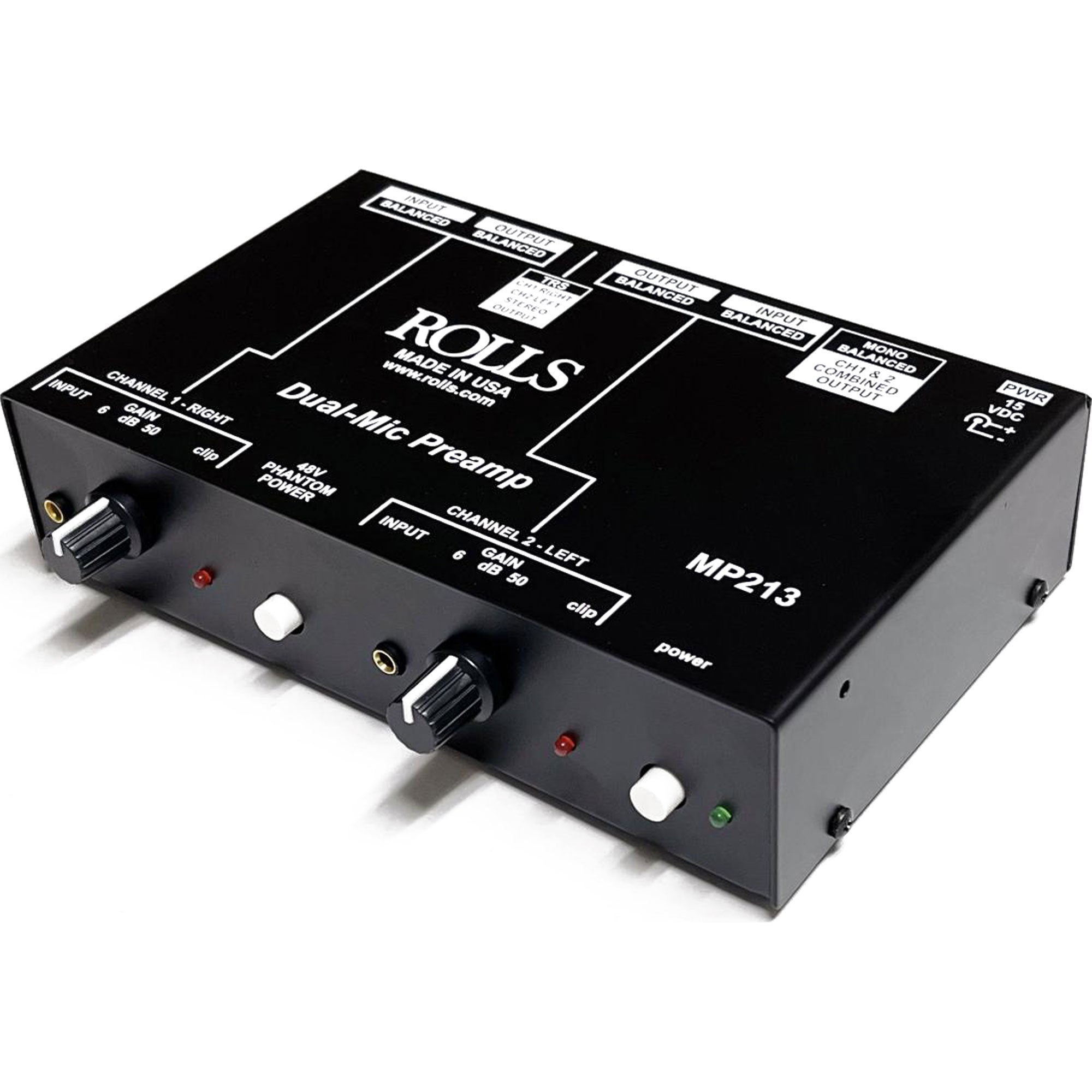 Rolls MP213 Dual-Mic Preamp