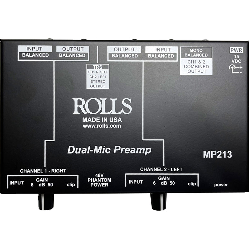 Rolls MP213 Dual-Mic Preamp