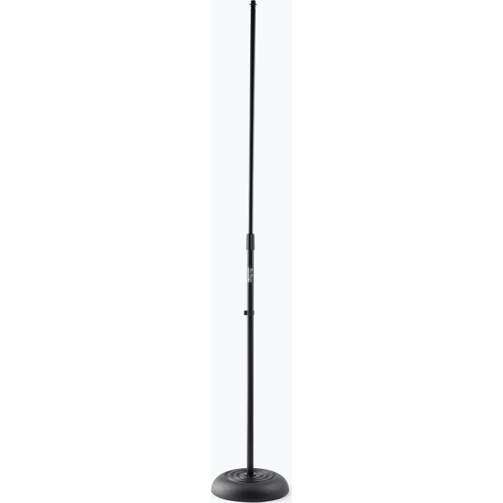 On-Stage MS7201B Round Base Microphone Stand (Black)