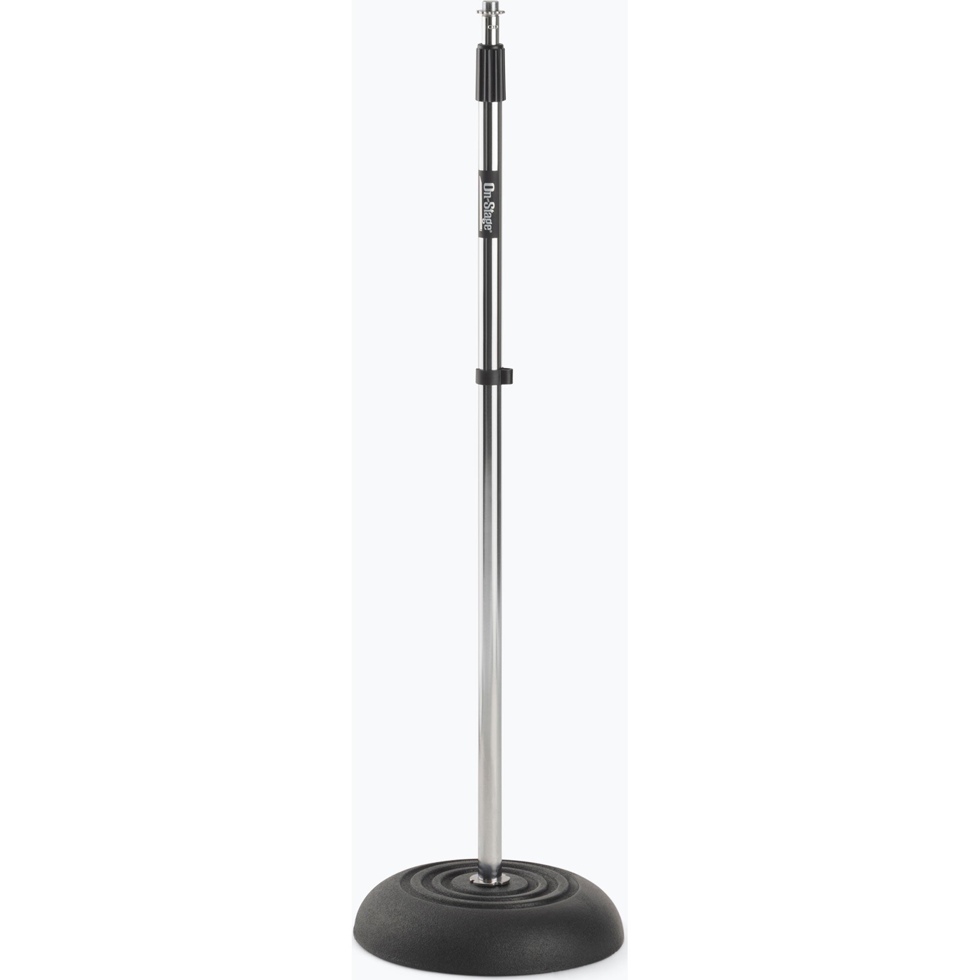 On-Stage MS7201C Round Base Microphone Stand (Chrome)