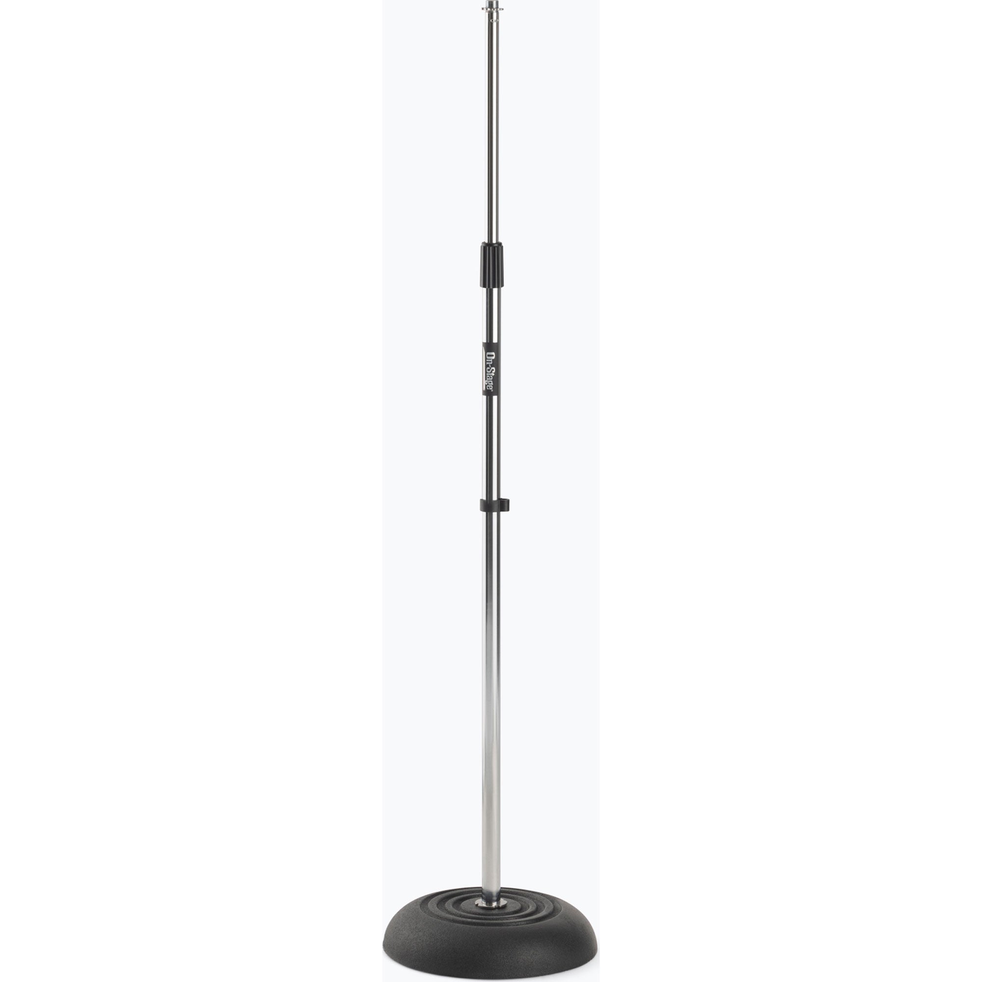 On-Stage MS7201C Round Base Microphone Stand (Chrome)