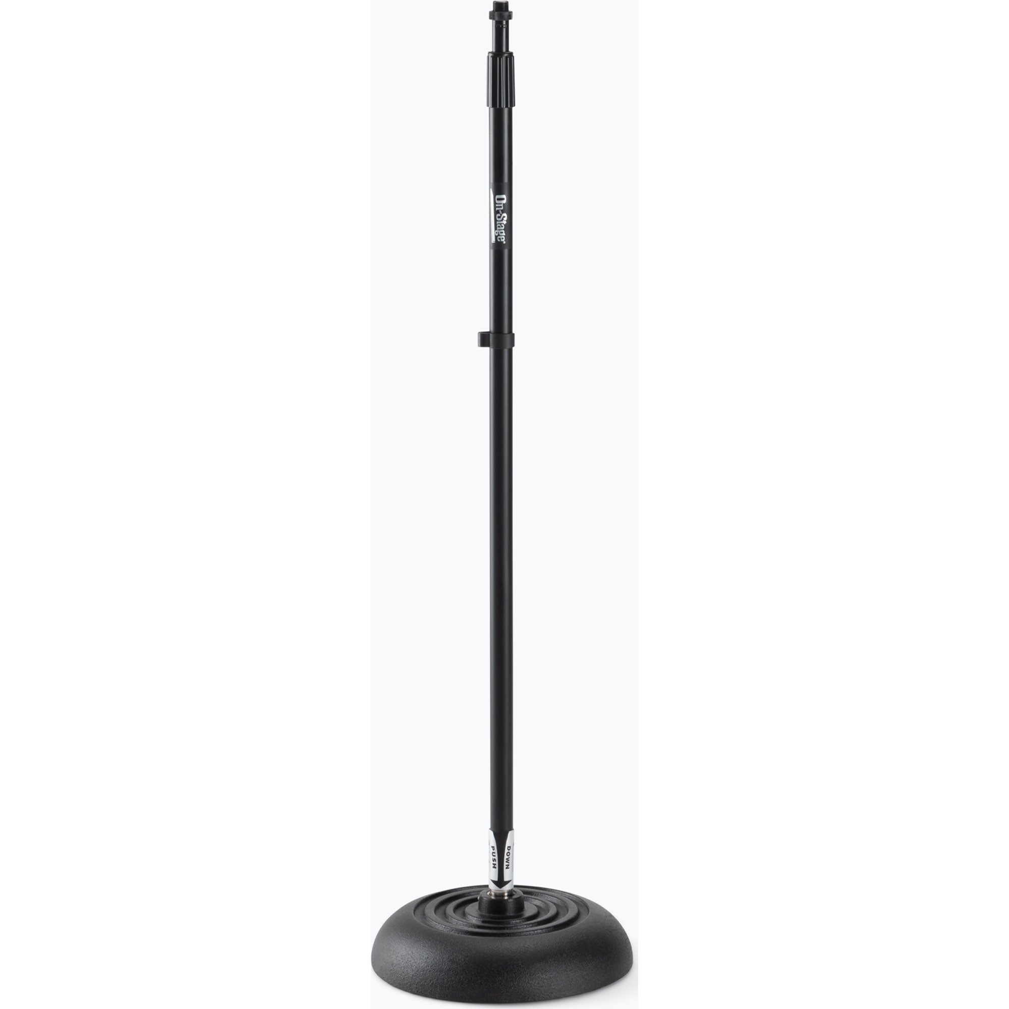 On-Stage MS7201QTR Round Base Quarter-Turn Microphone Stand (Black)