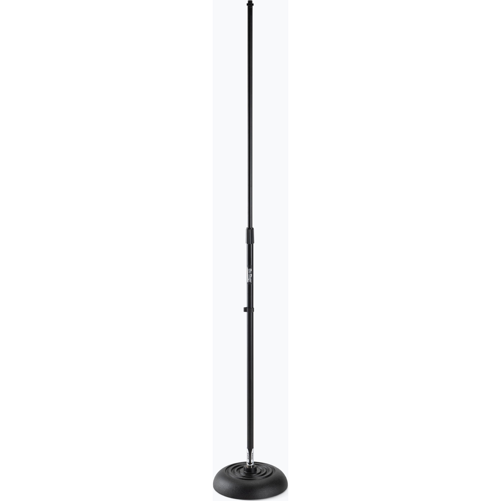On-Stage MS7201QTR Round Base Quarter-Turn Microphone Stand (Black)
