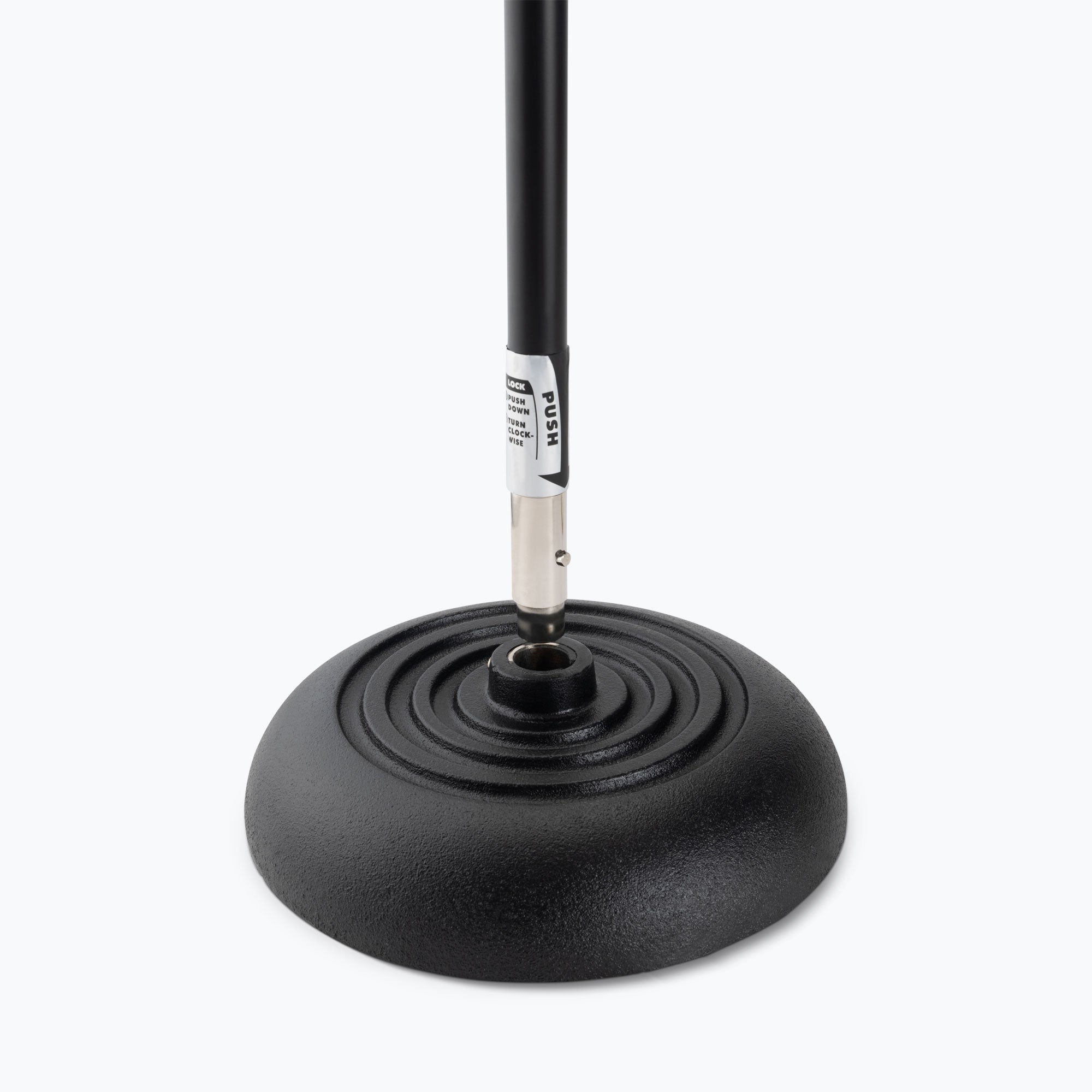 On-Stage MS7201QTR Round Base Quarter-Turn Microphone Stand (Black)