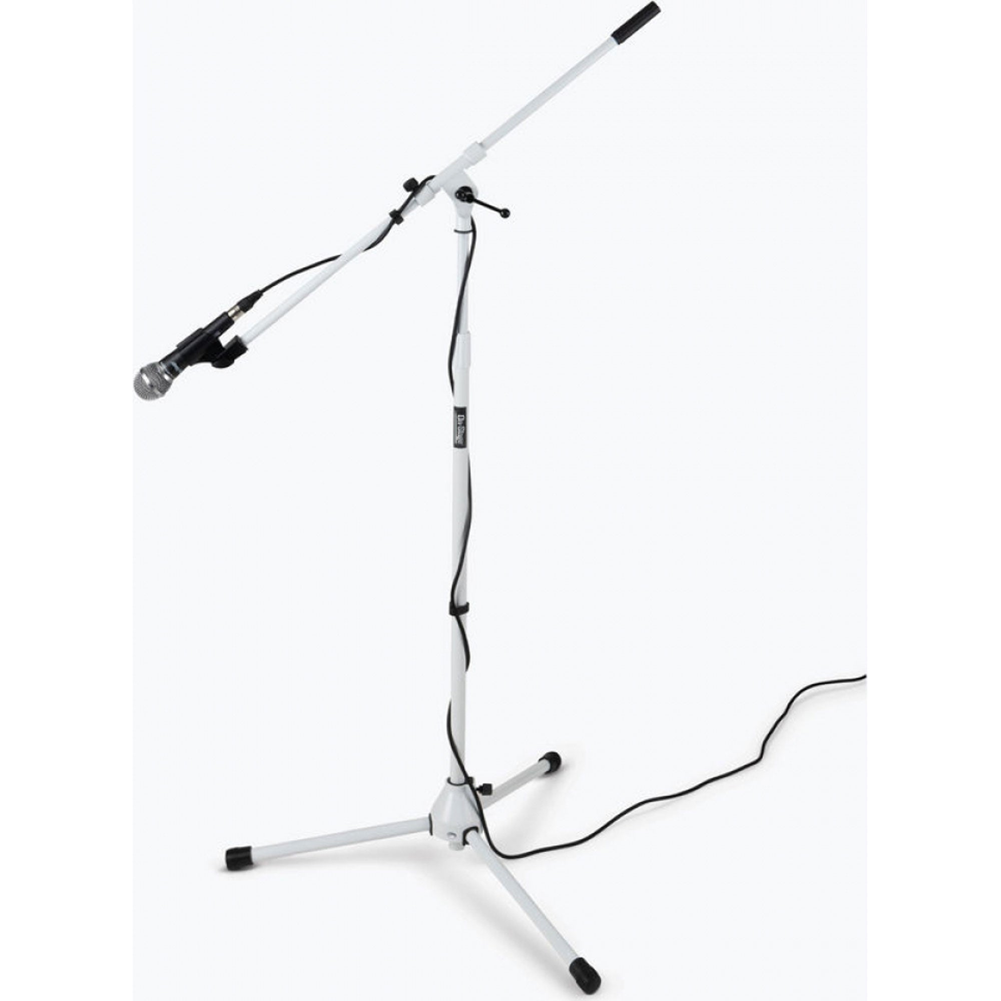 On-Stage MS7801W Tripod Base Euro-Style Microphone Boom Stand (White)