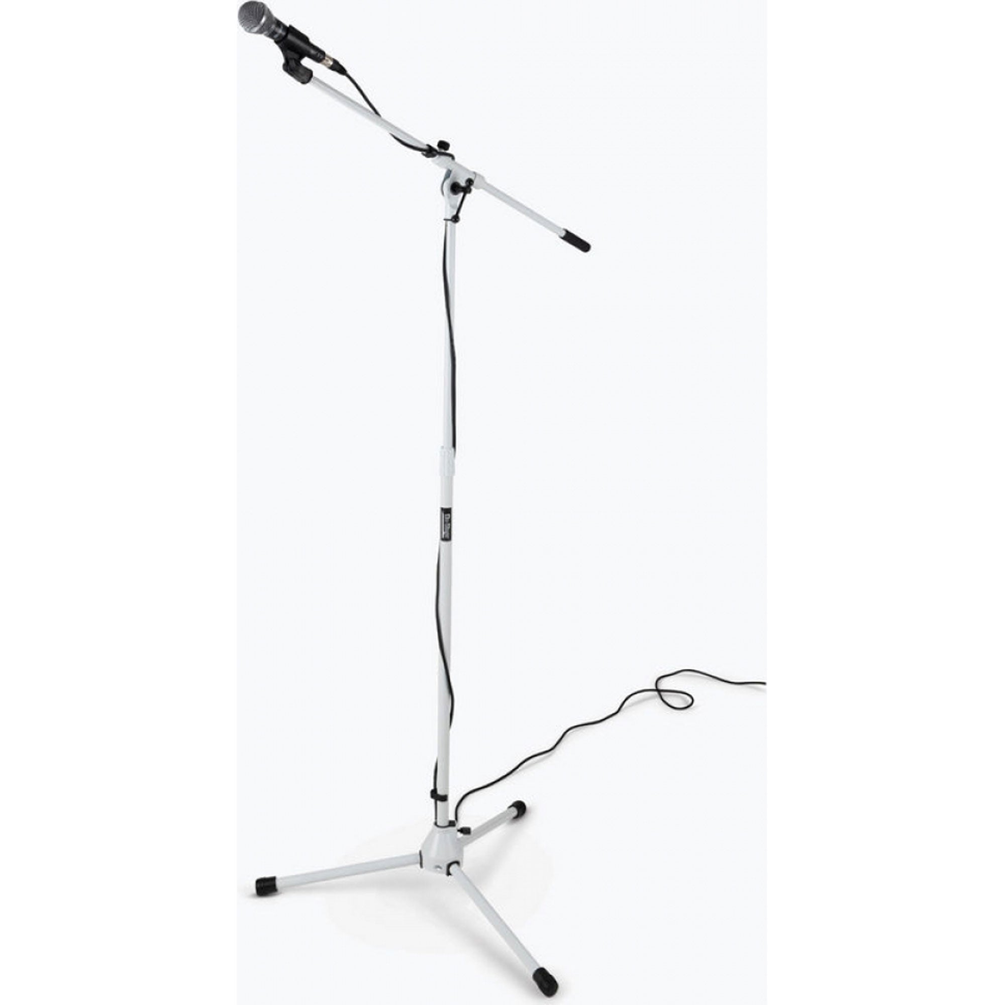 On-Stage MS7801W Tripod Base Euro-Style Microphone Boom Stand (White)