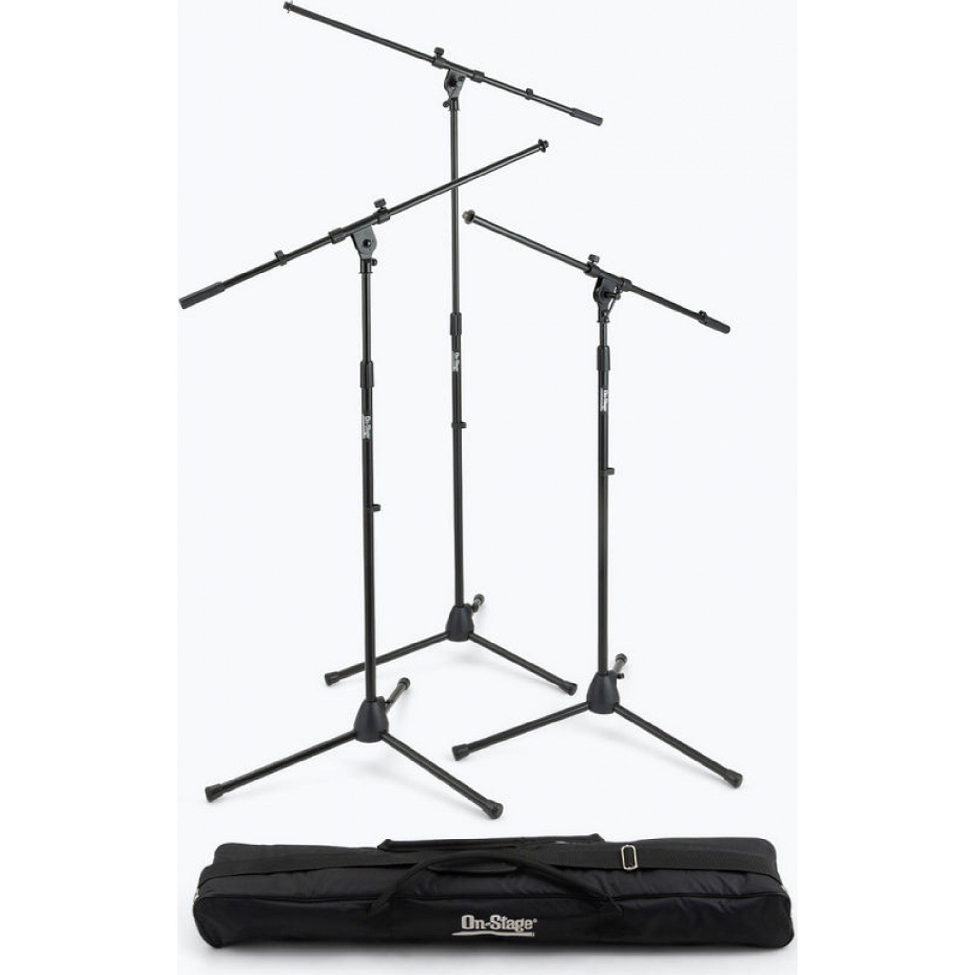 On-Stage MSP7703 Euroboom Microphone Stand Bundle with Bag (3 Stands)