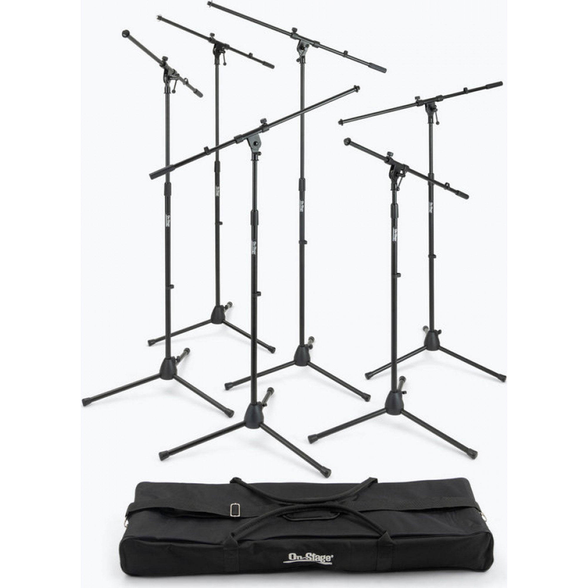 On-Stage MSP7706 Euroboom Microphone Stand Bundle with Bag (6 Stands)