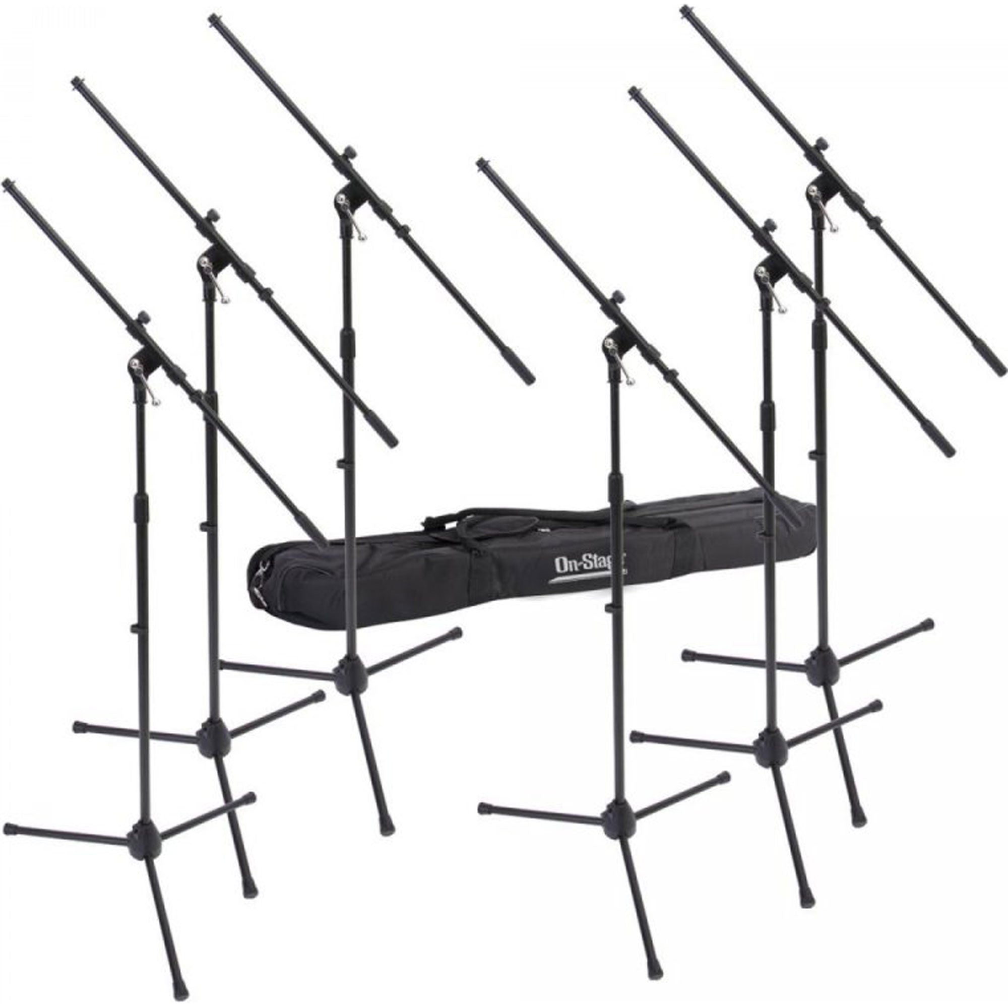 On-Stage MSP7706 Euroboom Microphone Stand Bundle with Bag (6 Stands)