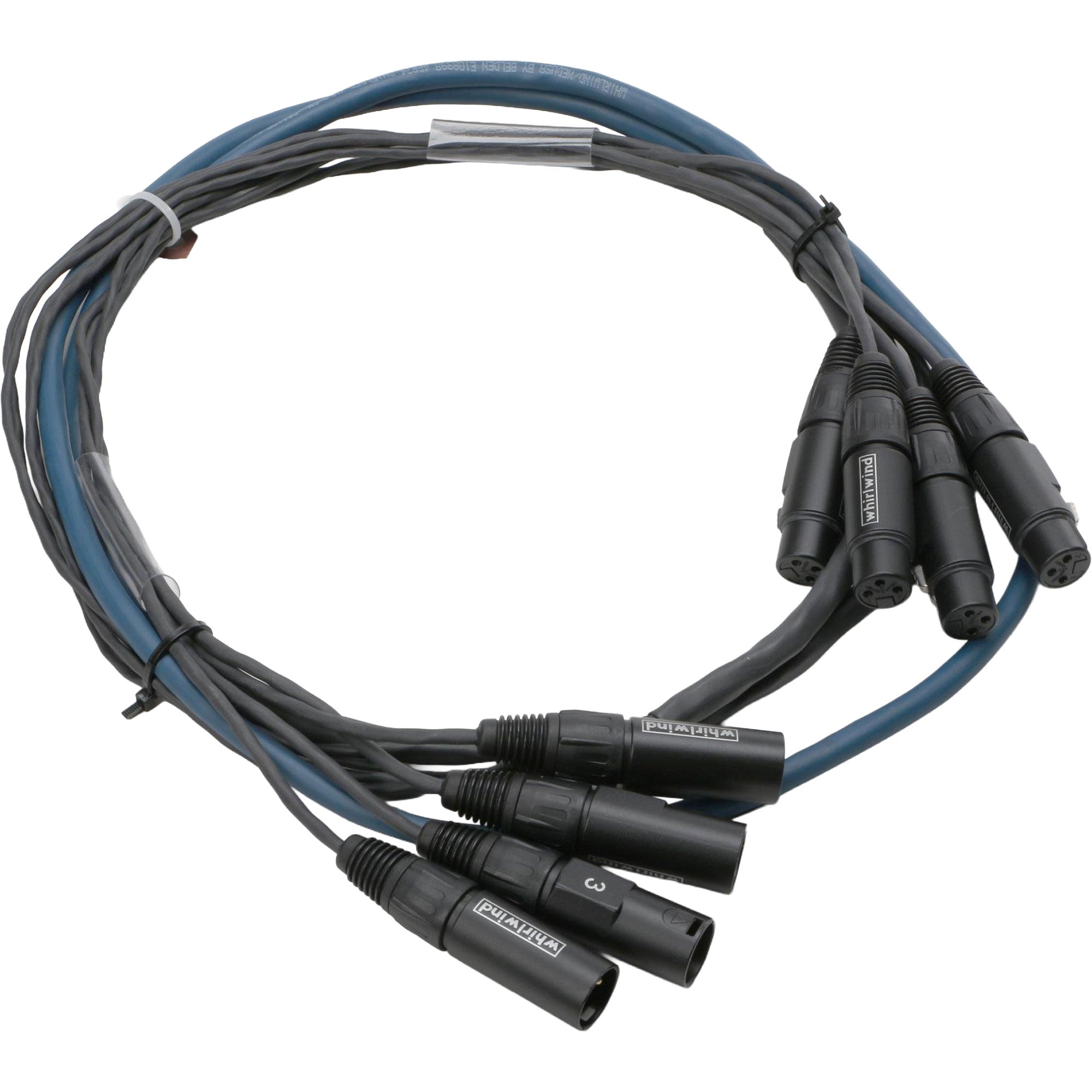 Whirlwind MT-4-F-M-25 Medusa Multitrack Audio Snake 4 XLRF to 4 XLRM (25')